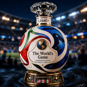 "The World's Game" Legacy Commemorative Tequila Decanter – World Cup Soccer Championship Decanter Bottle 7 7 6