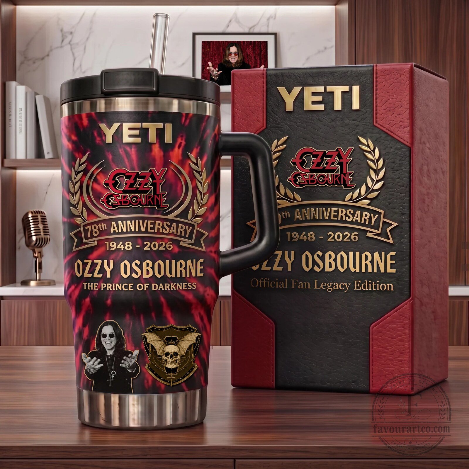 Ozzy Osbourne The Prince of Darkness 78th Anniversary Insulated Tumbler