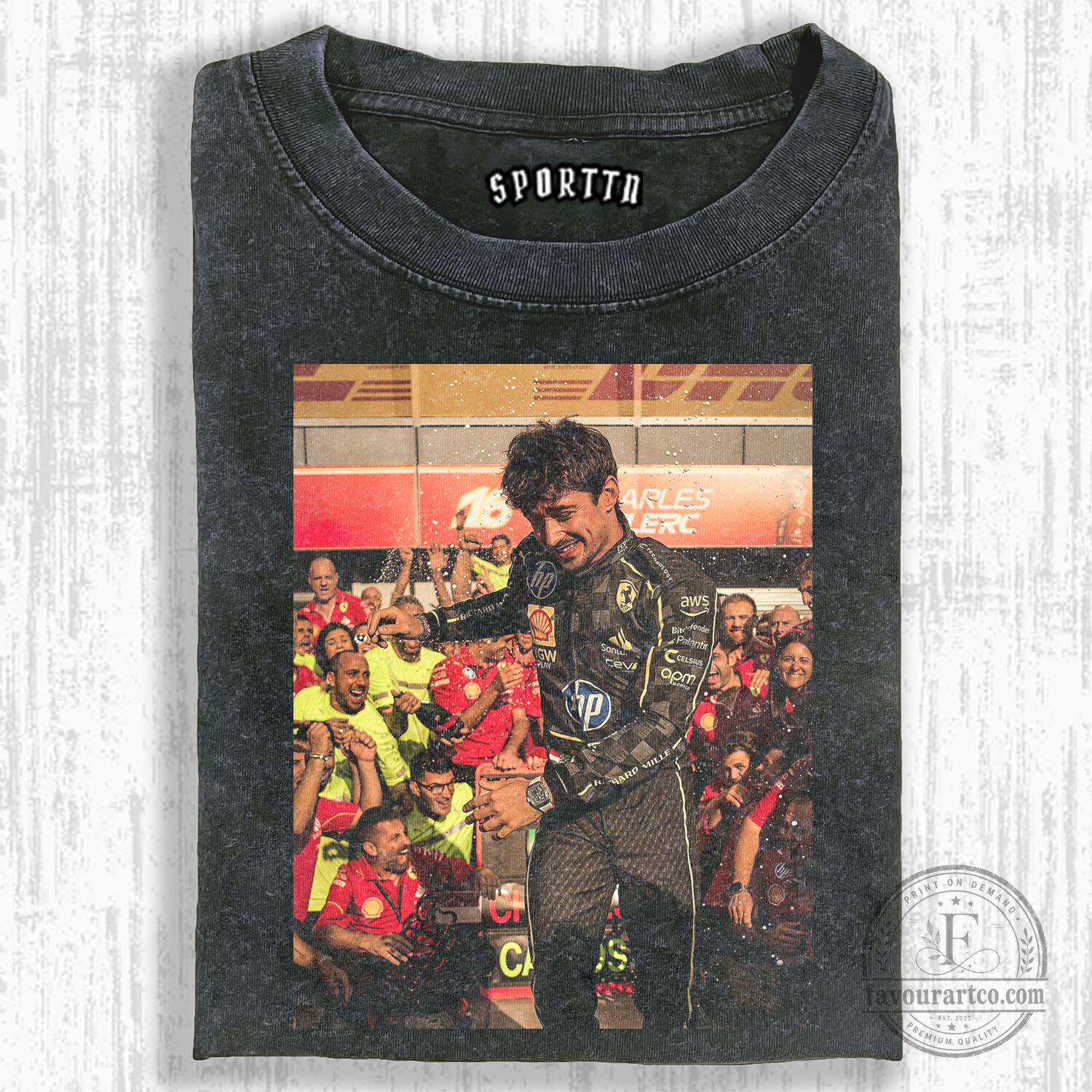 Charles Leclerc Formula 1 Victory Celebration T-Shirt