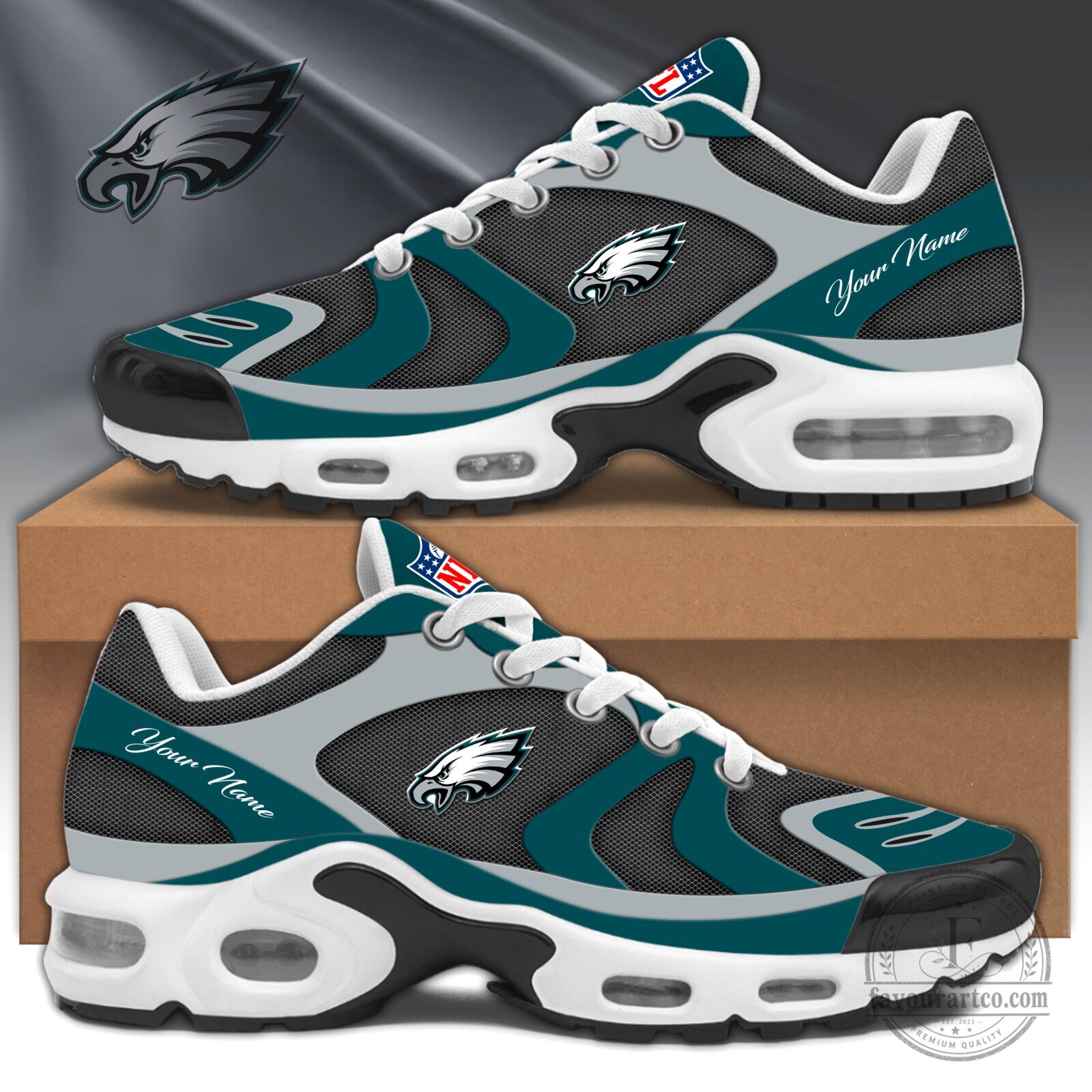 Philadelphia Eagles Custom Name Max Air Sneakers Running Shoes