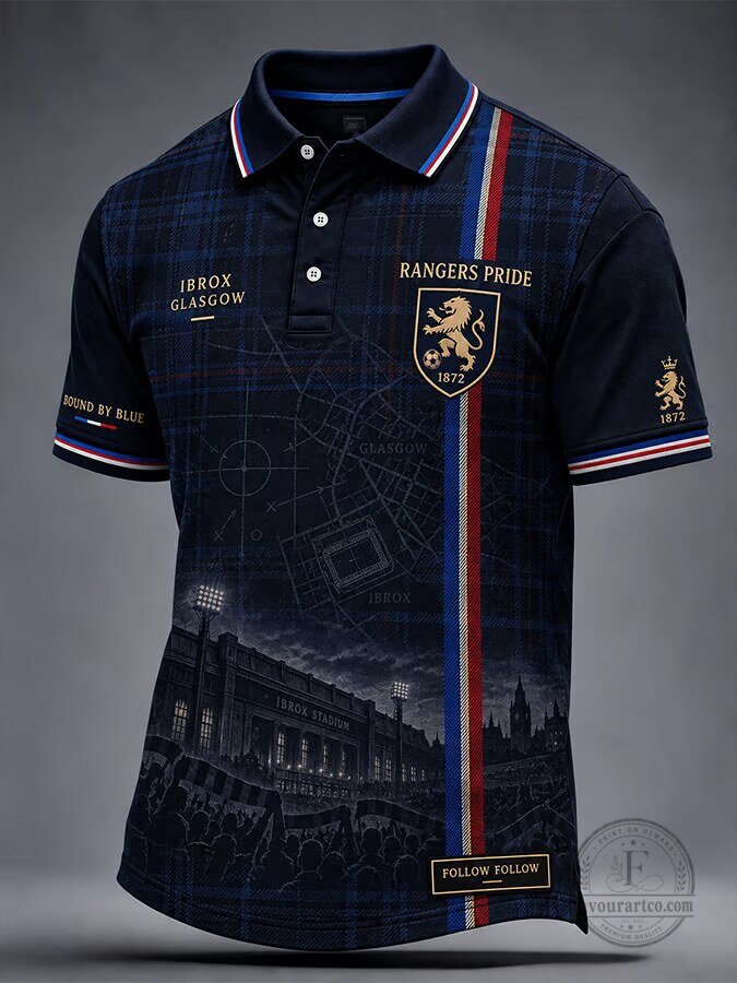 Rangers Football Club Ibrox Stadium Glasgow Scotland Polo Shirt