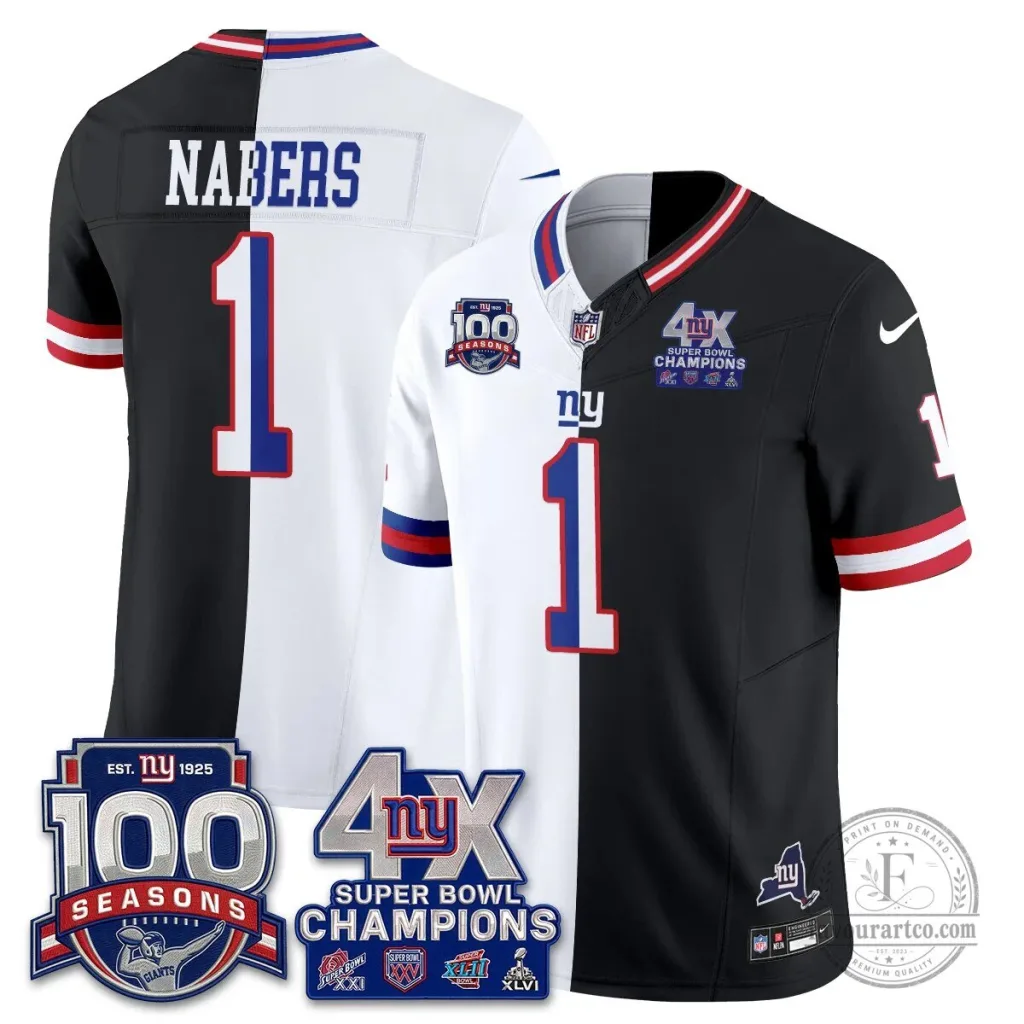 New York Giants Super Bowl Champions Split Edition Vapor Football Jersey New York Giants Super Bowl Champions Split Edition Vapor Football Jersey