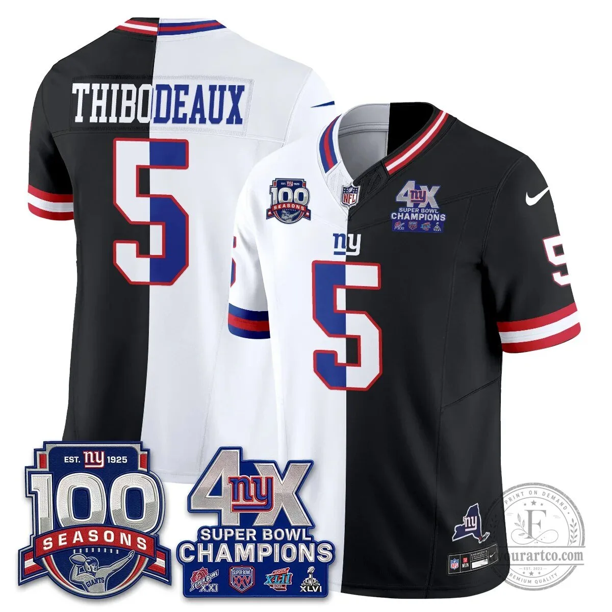 New York Giants Super Bowl Champions Split Edition Vapor Football Jersey 39 New York Giants Super Bowl Champions Split Edition Vapor Football Jersey