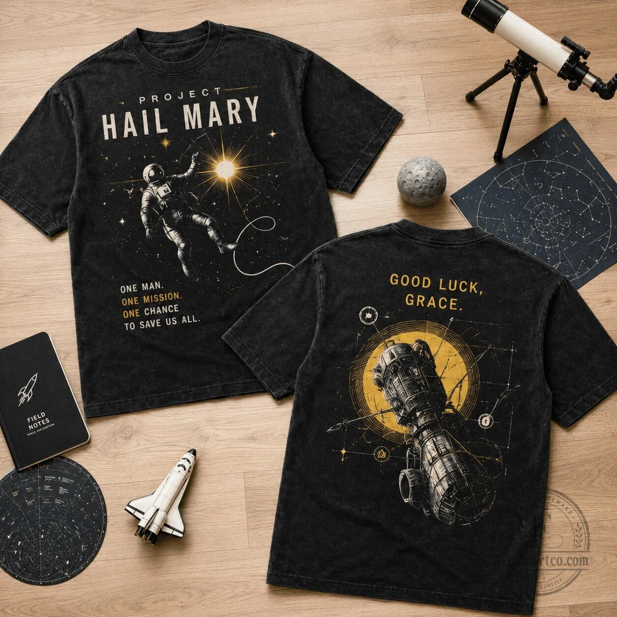 Project Hail Mary Good Luck Grace Astronaut Space T-Shirt