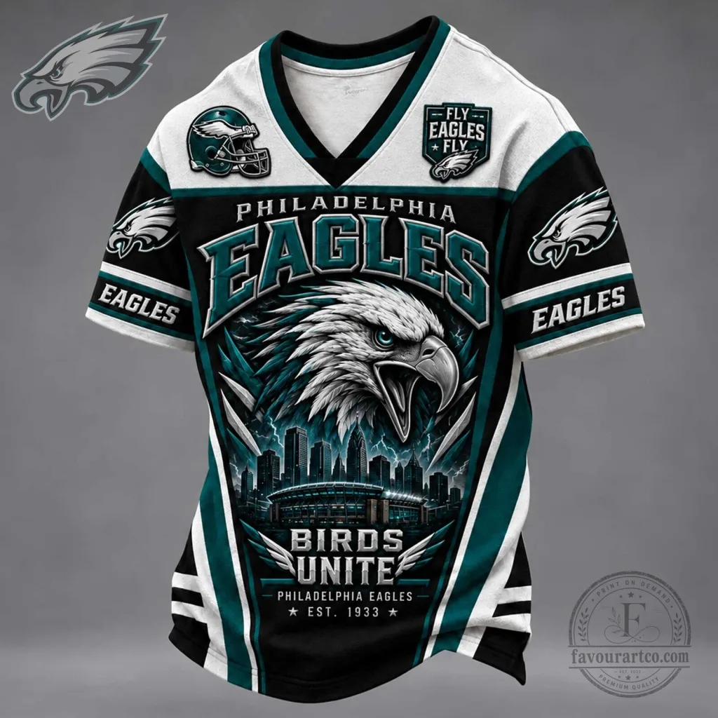 Philadelphia Eagles American Football Team Birds Unite Fan Jersey Philadelphia Eagles American Football Team Birds Unite Fan Jersey