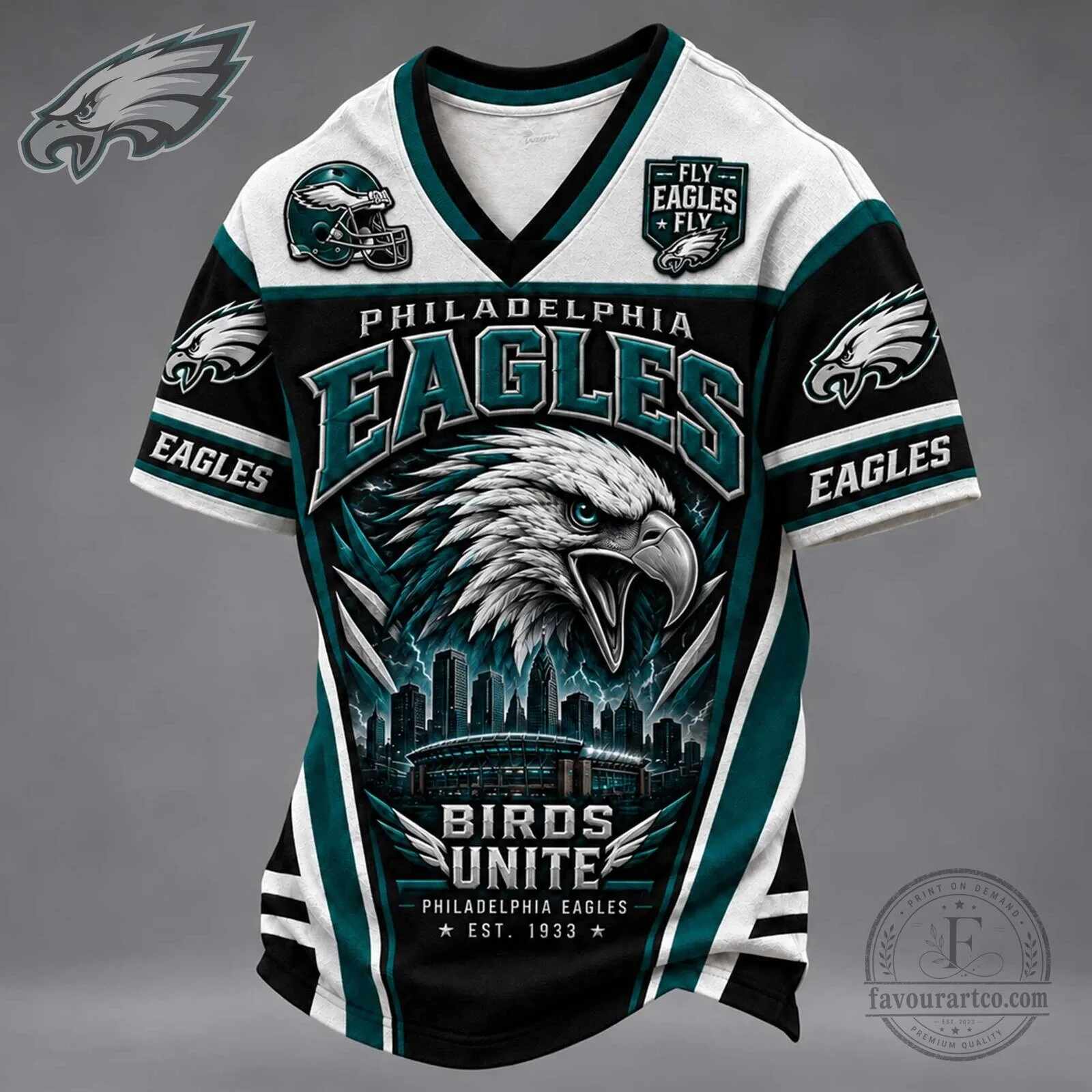 Philadelphia Eagles American Football Team Birds Unite Fan Jersey 5 Philadelphia Eagles American Football Team Birds Unite Fan Jersey