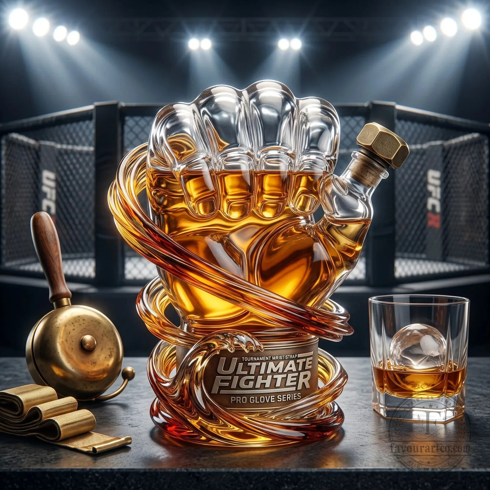 Ultimate Fighter Combat Fist Whiskey Decanter