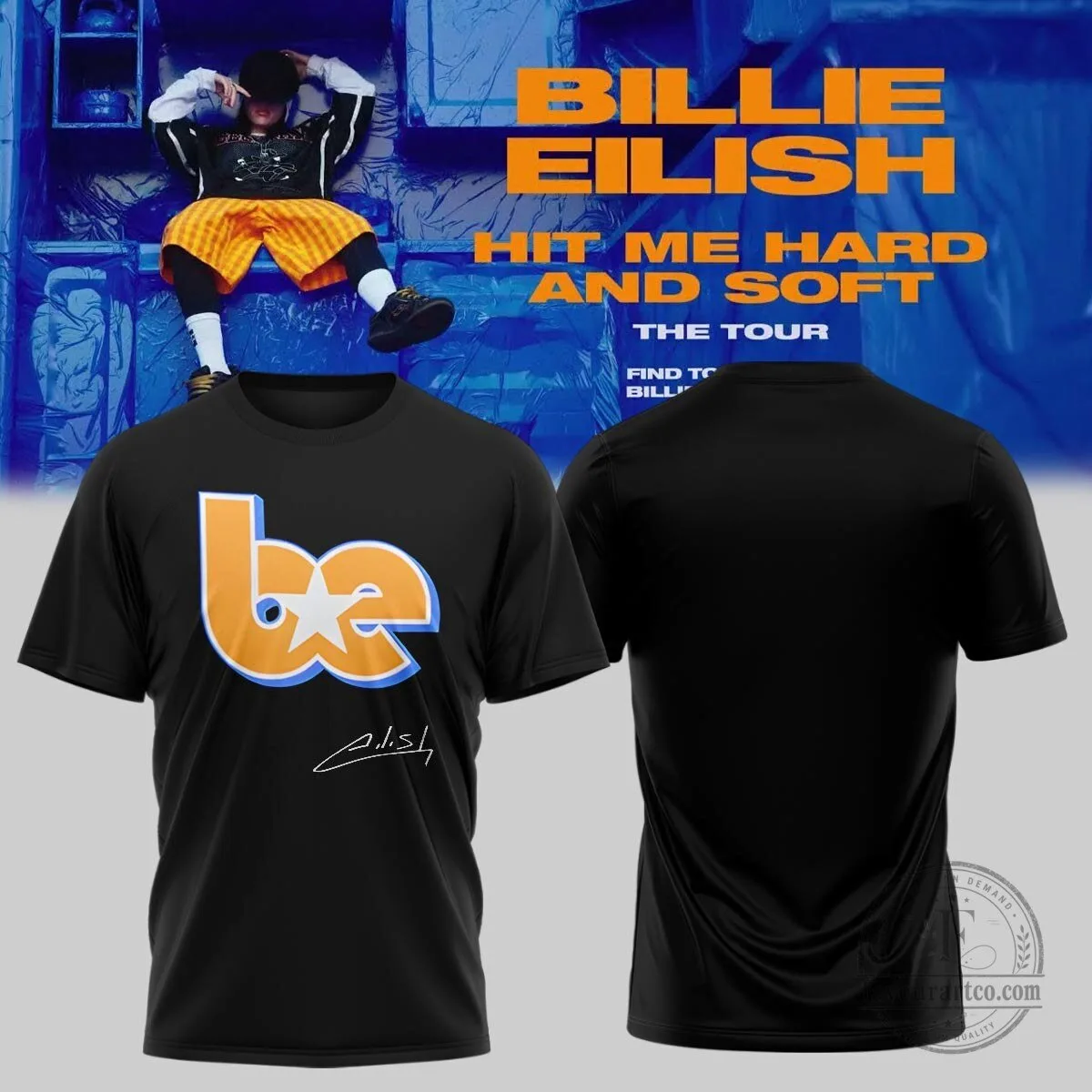 Billie Eilish Shirt Hit Me Hard And Soft The Tour VIII Black T-Shirt 2 Billie Eilish Shirt Hit Me Hard And Soft The Tour VIII Black T-Shirt