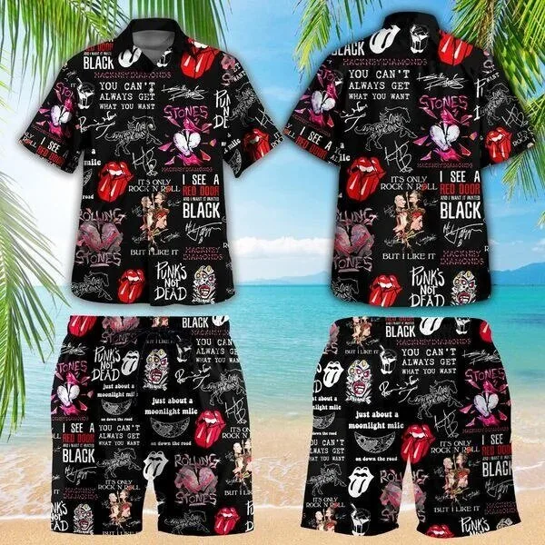 The Rolling Stones Hackney Diamonds Album Art Hawaiian Shirt