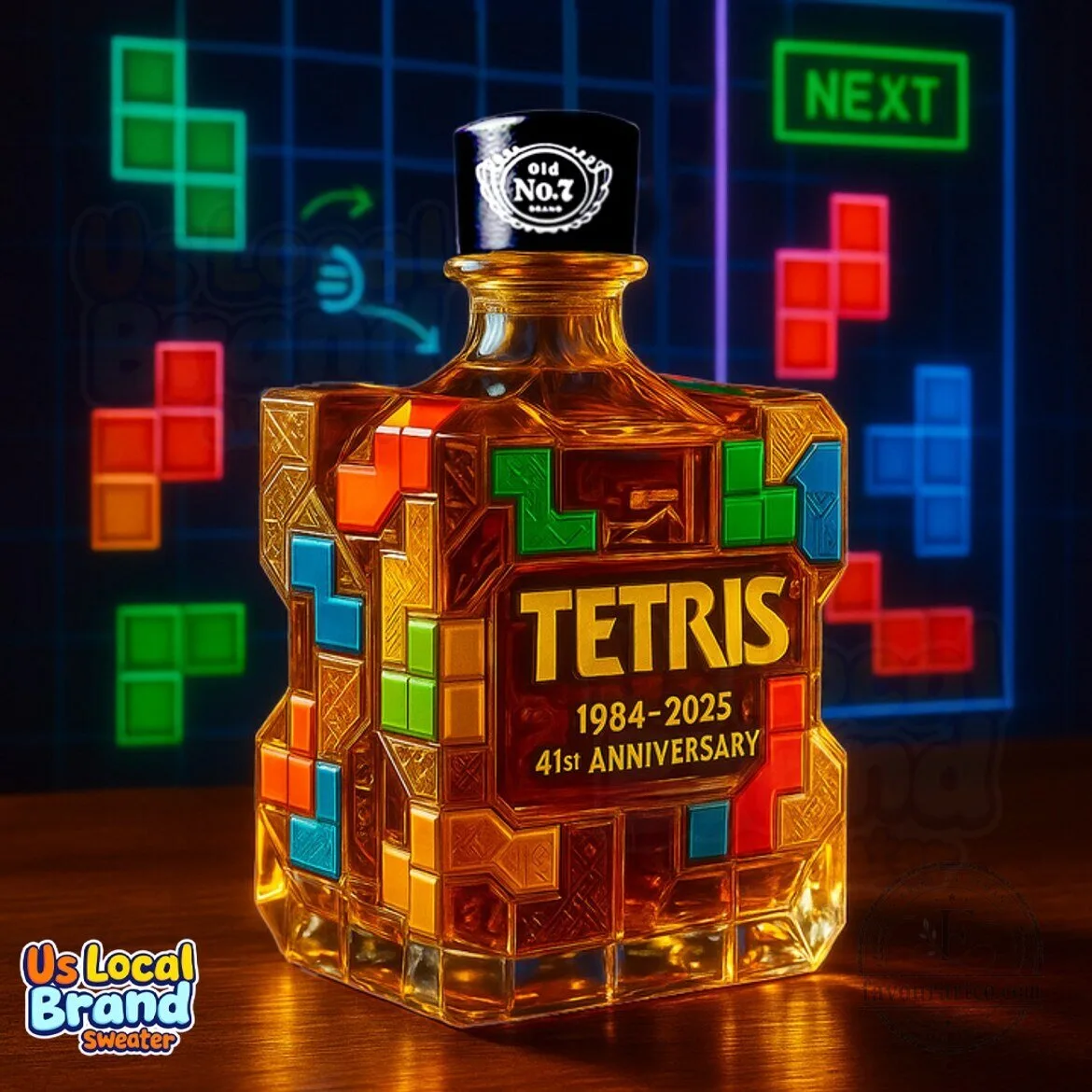 Tetris 41st Anniversary 1984-2025 Collectible Whiskey Decanter Bottle 5 Tetris 41st Anniversary 1984-2025 Collectible Whiskey Decanter Bottle