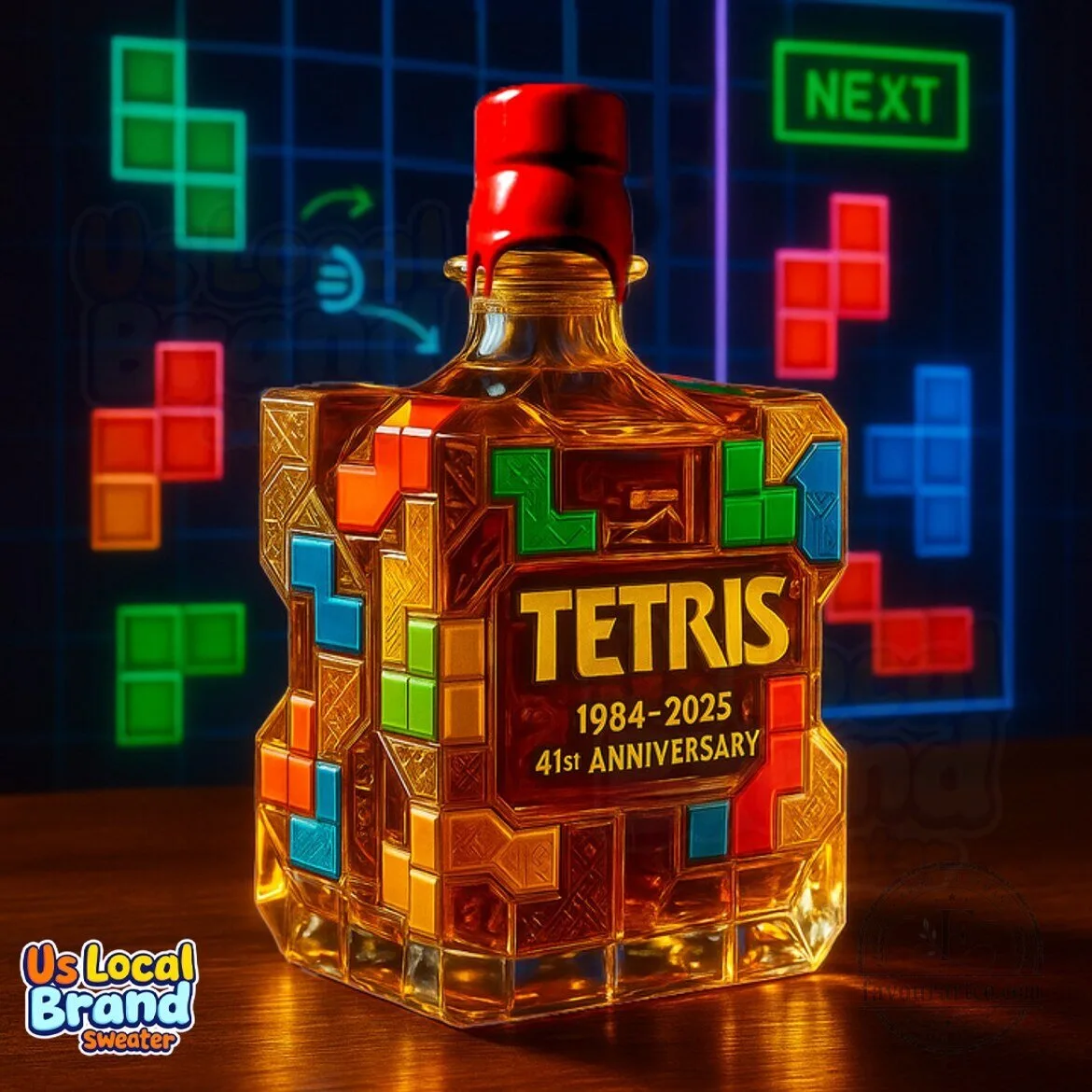Tetris 41st Anniversary 1984-2025 Collectible Whiskey Decanter Bottle 7 Tetris 41st Anniversary 1984-2025 Collectible Whiskey Decanter Bottle