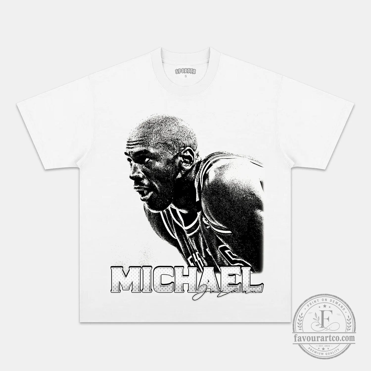 Michael Jordan Basketball Legend Graphic Print Short Sleeve T-Shirt