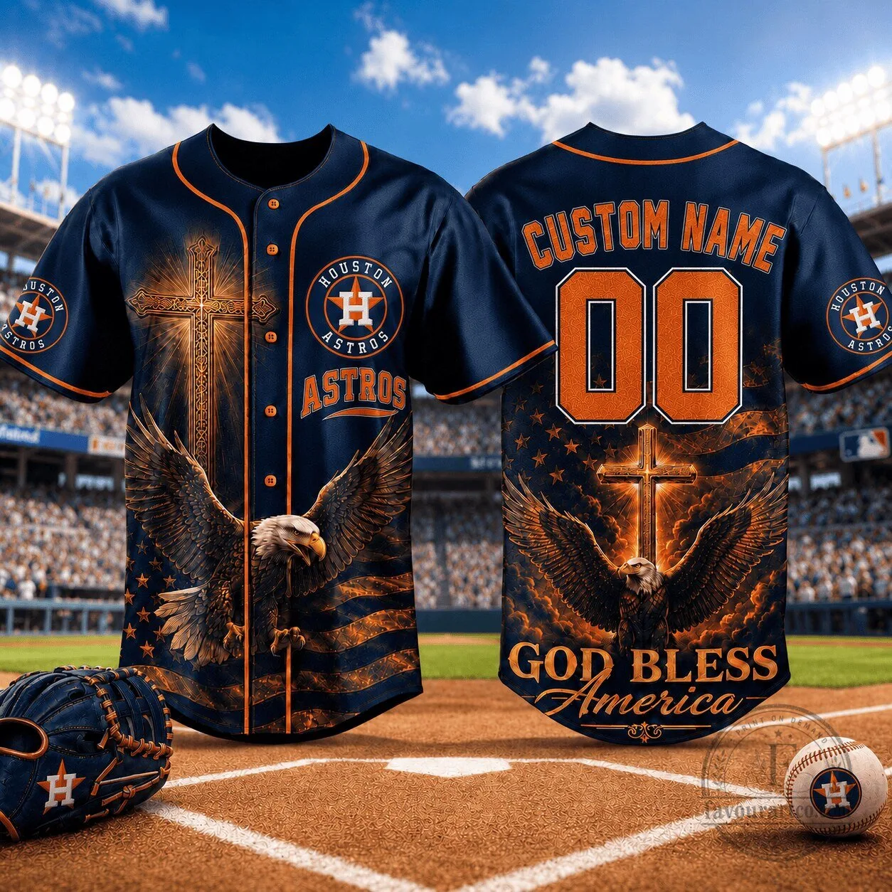 Houston Astros Baseball American Flag Christian Eagle Personalized Jersey 2 Houston Astros Baseball American Flag Christian Eagle Personalized Jersey