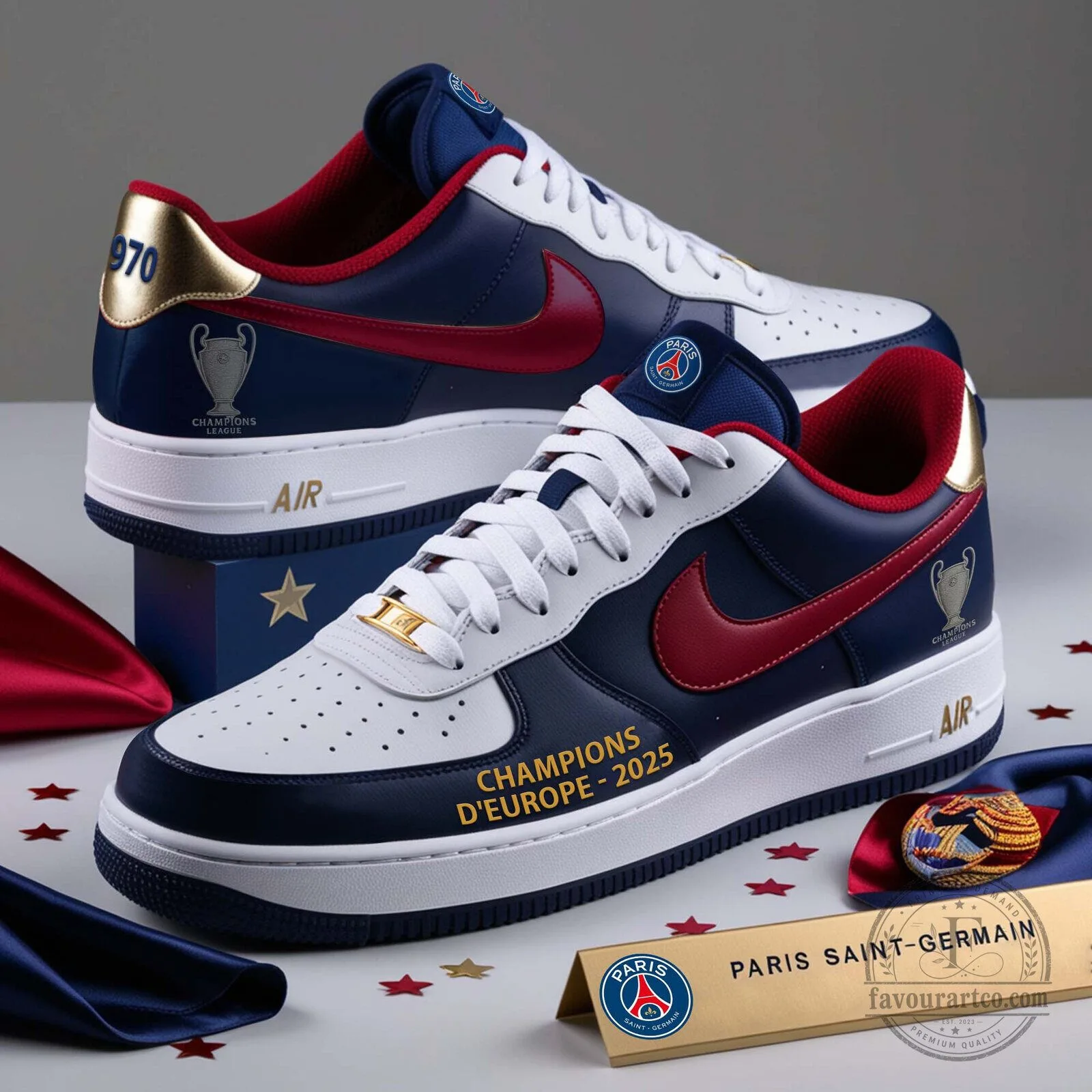 Paris Saint-Germain Champions League Air Force 1 Sneakers 1 Paris Saint-Germain Champions League Air Force 1 Sneakers