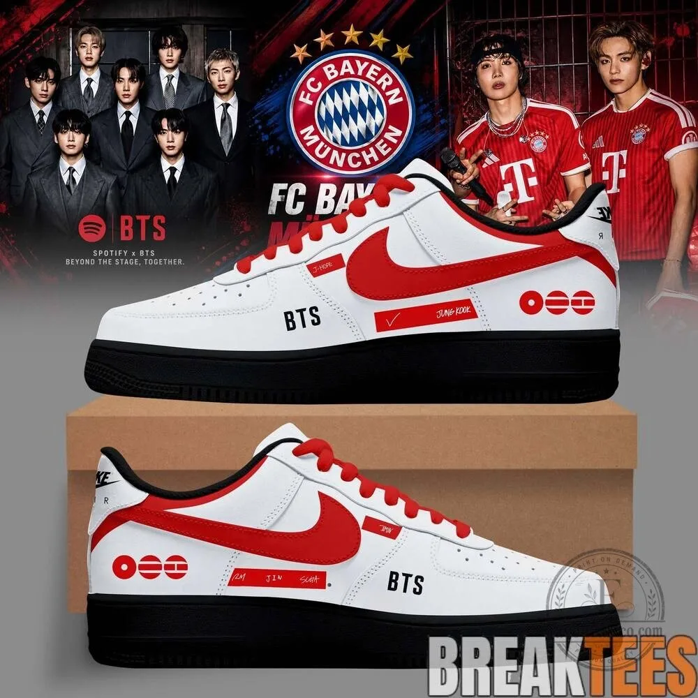 BTS K-Pop Band and FC Bayern Munich Football Club Custom Shoes