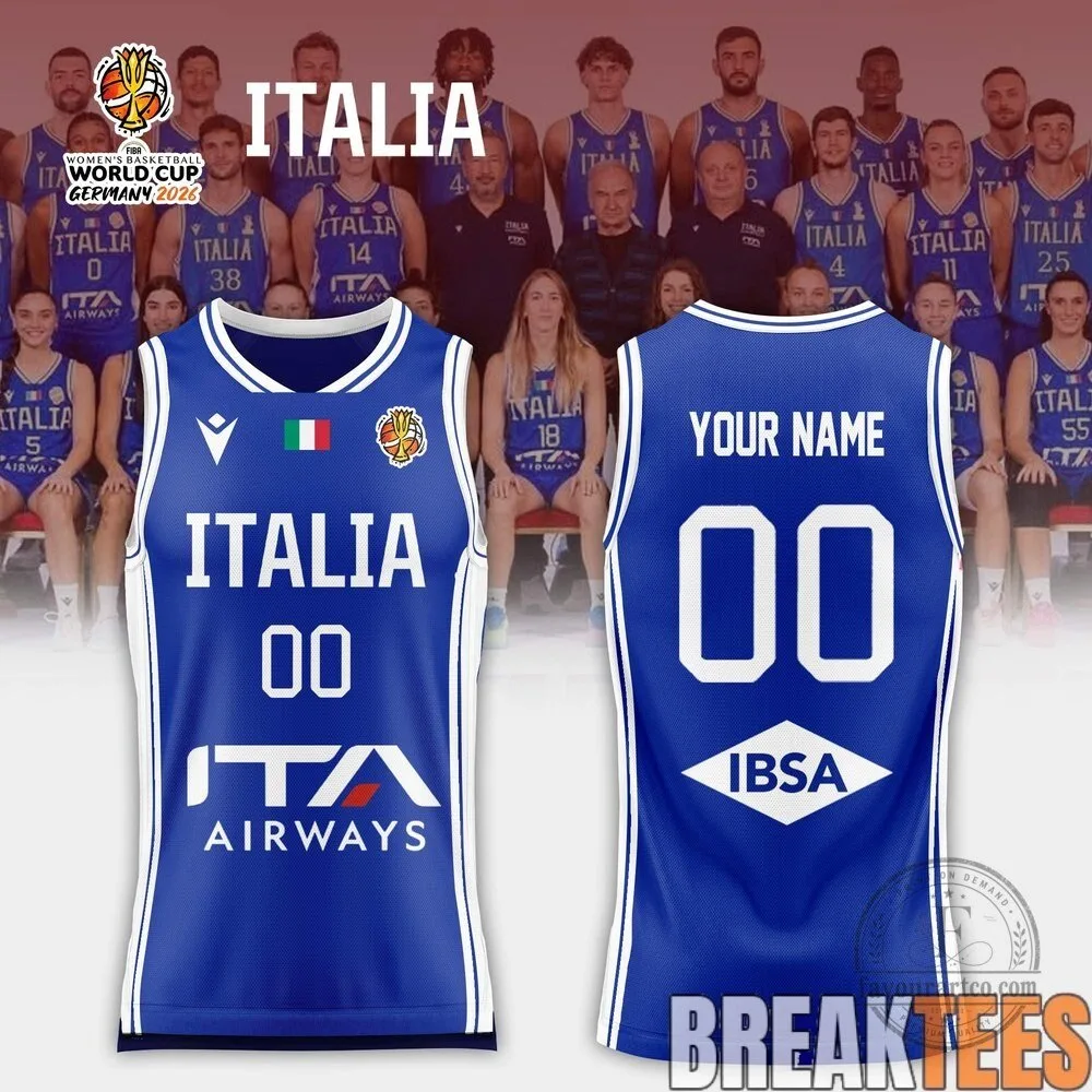 Italy National Basketball Team 2026 FIBA Women's World Cup Custom Jersey 2 Italy National Basketball Team 2026 FIBA Women's World Cup Custom Jersey