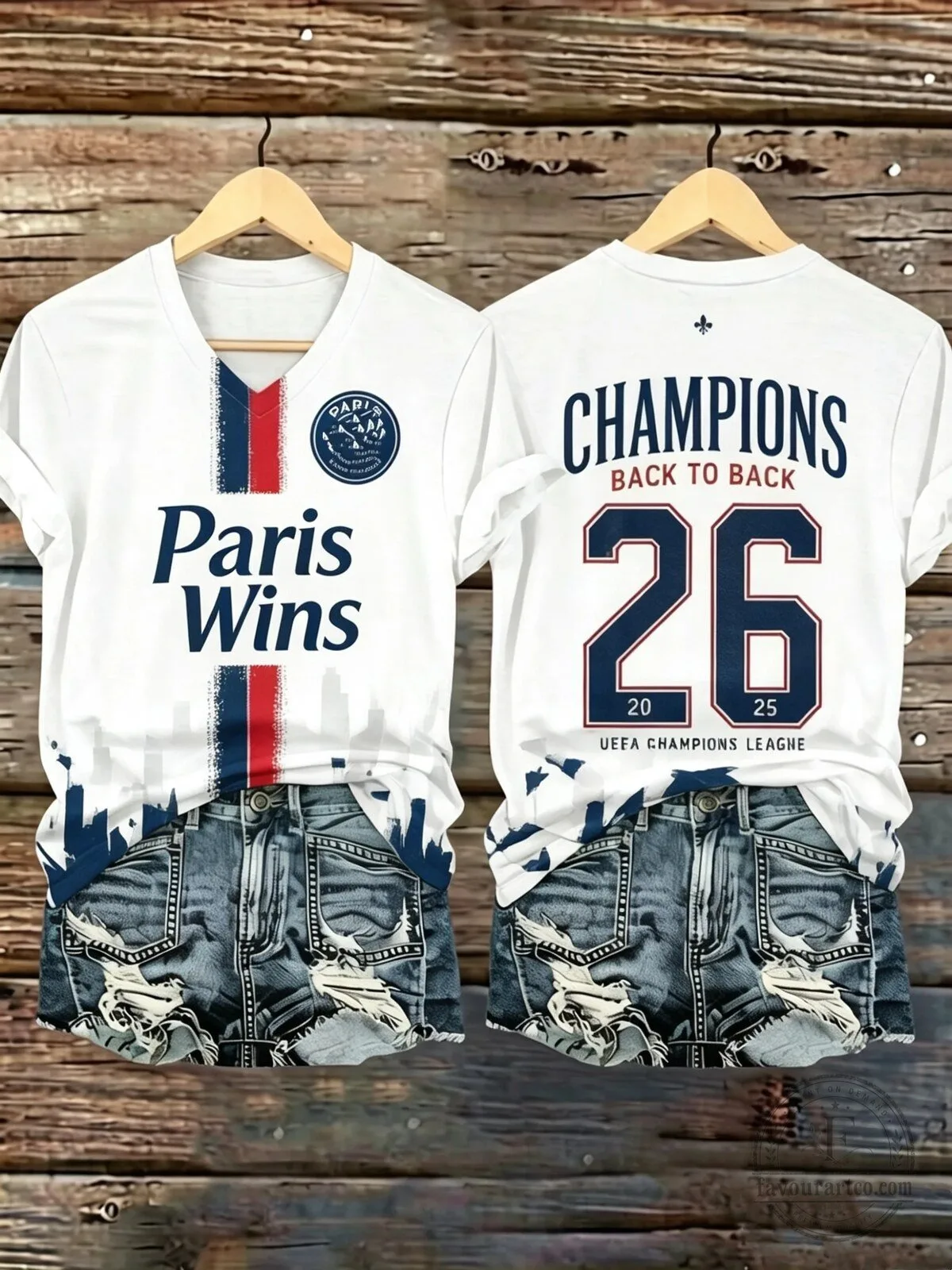 Paris France Football Champions League Back to Back T-Shirt
