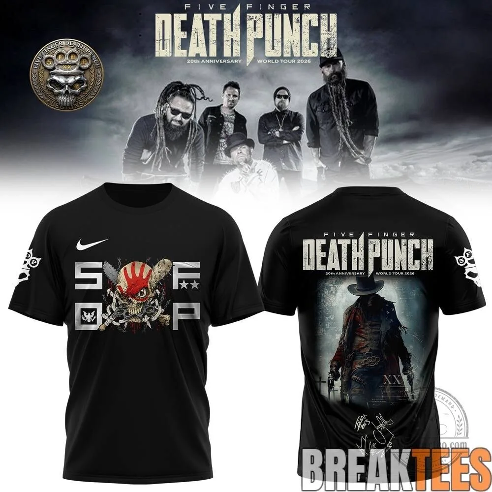 20th Anniversary T-Shirt for Five Finger Death Punch World Tour 2026