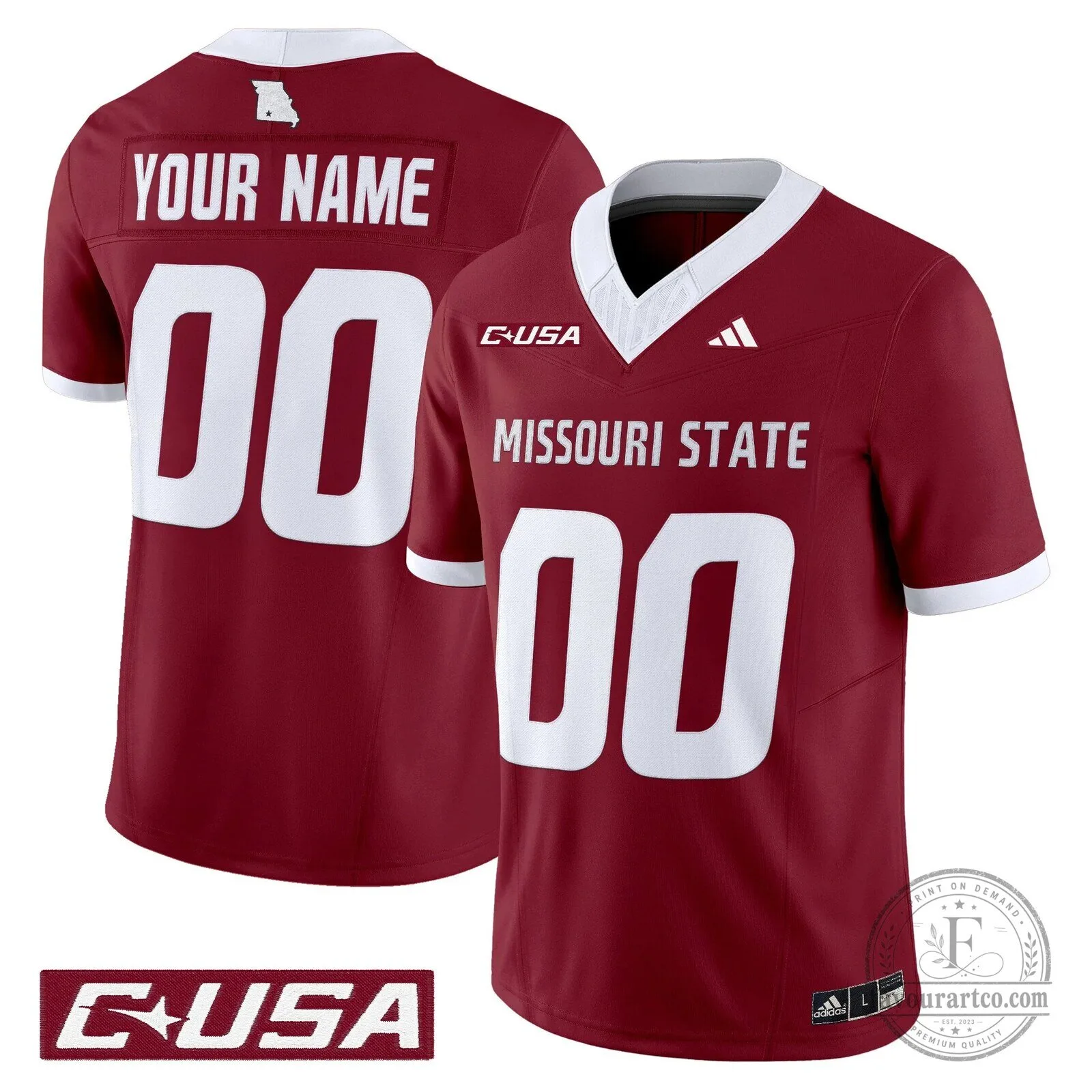 Missouri State Bears Football Team Custom Stitched Game Day Jersey 9 Missouri State Bears Football Team Custom Stitched Game Day Jersey