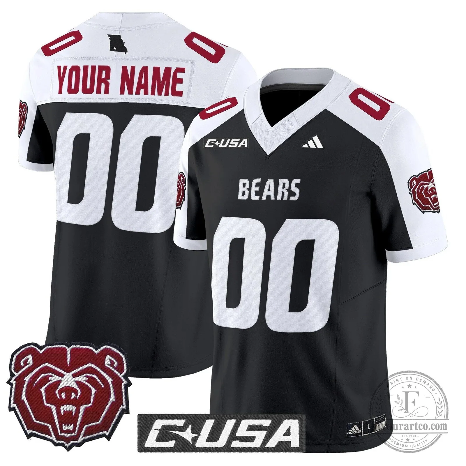 Missouri State Bears Football Team Custom Stitched Game Day Jersey 13 Missouri State Bears Football Team Custom Stitched Game Day Jersey