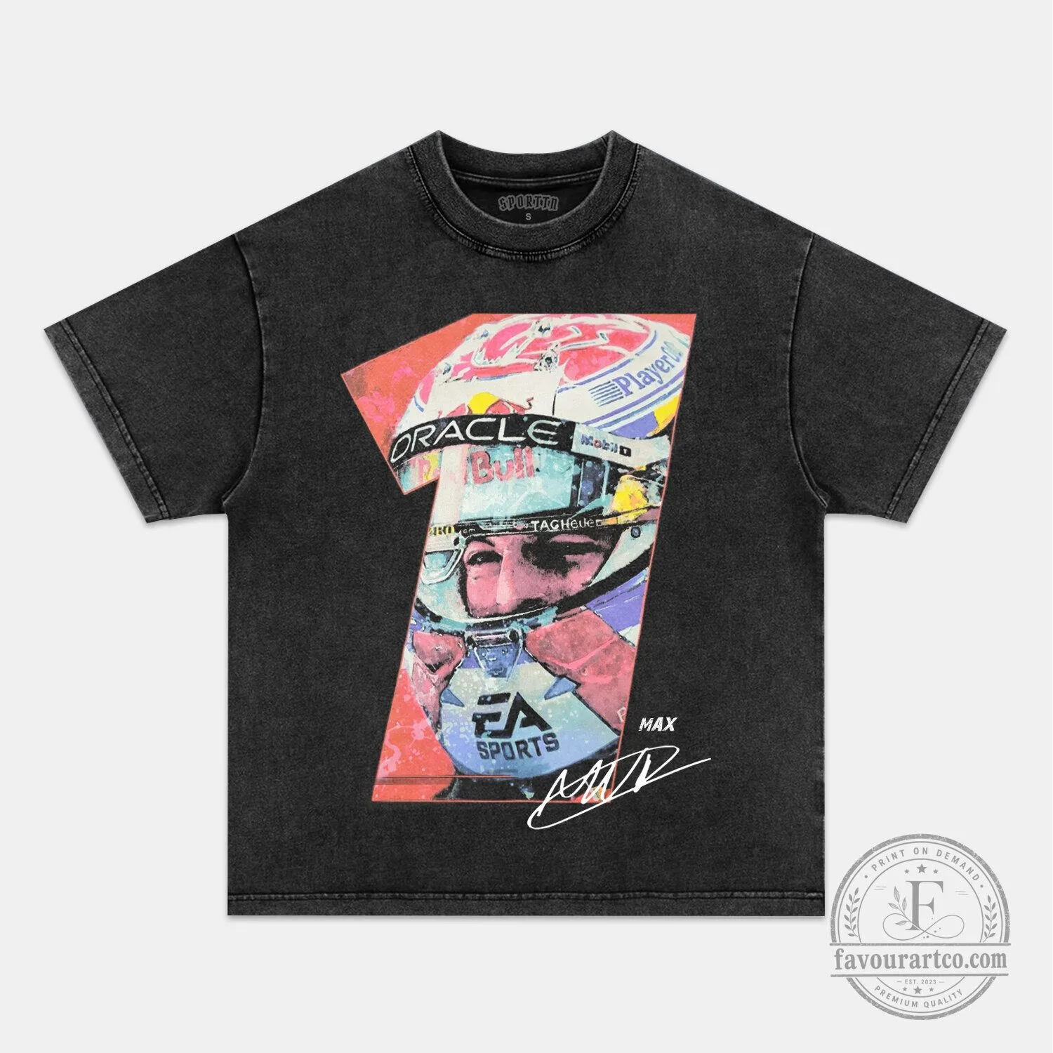 Formula One Driver Max Verstappen Graphic T-Shirt with Unique Print Design