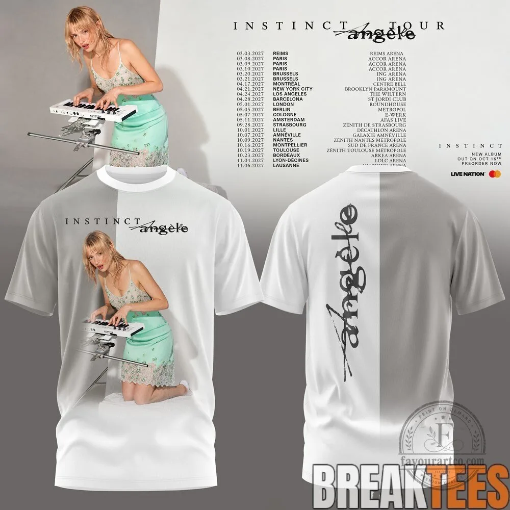 Angèle Instinct Tour 2027 Edition Concert T-Shirt
