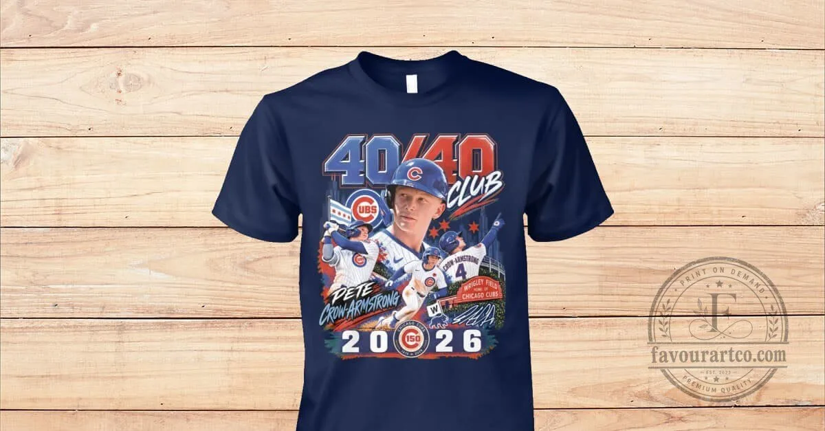 Pete Crow-Armstrong Chicago Cubs Baseball 40/40 Club 2026 T-Shirt