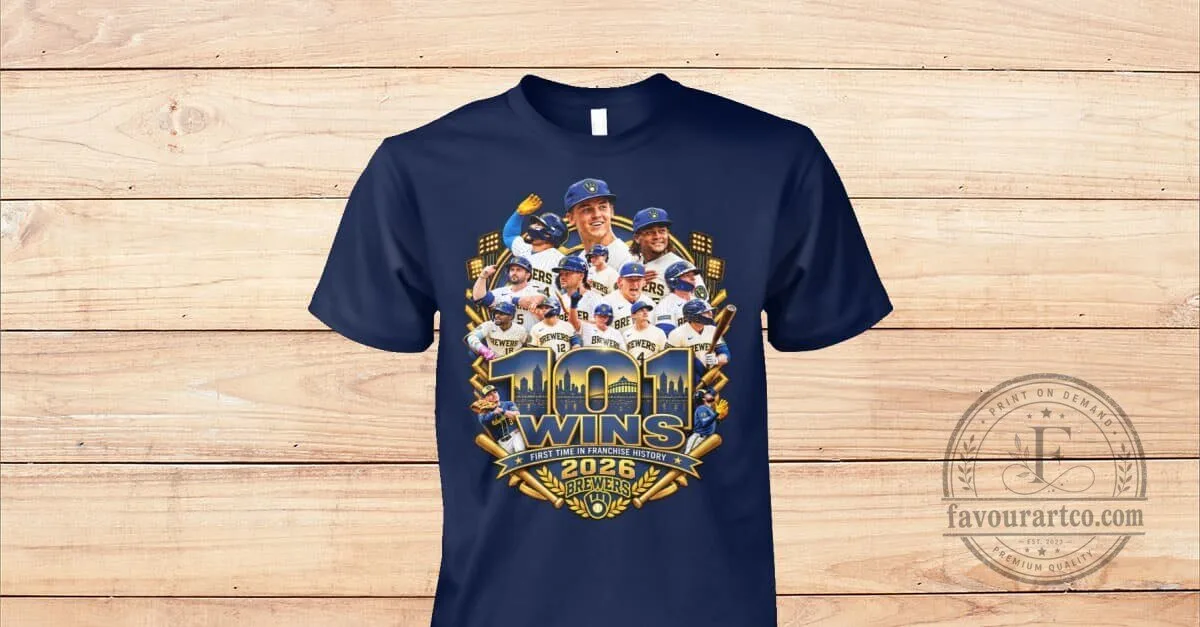 Milwaukee Brewers 2026 101 Wins First Time In Franchise History T-Shirt 1 Milwaukee Brewers 2026 101 Wins First Time In Franchise History T-Shirt