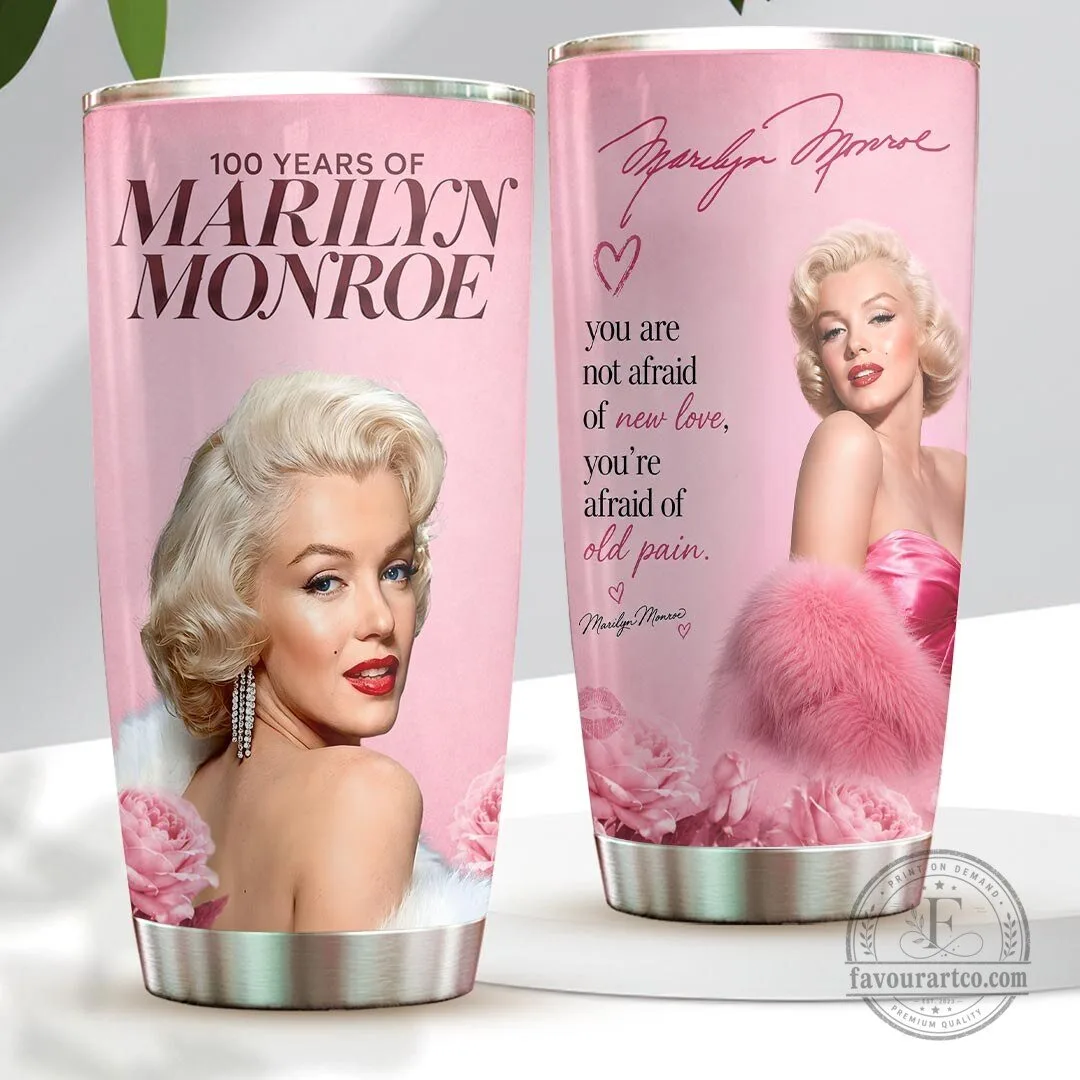 Marilyn Monroe 100 Years Of Marilyn Monroe Pink Quote Tumbler