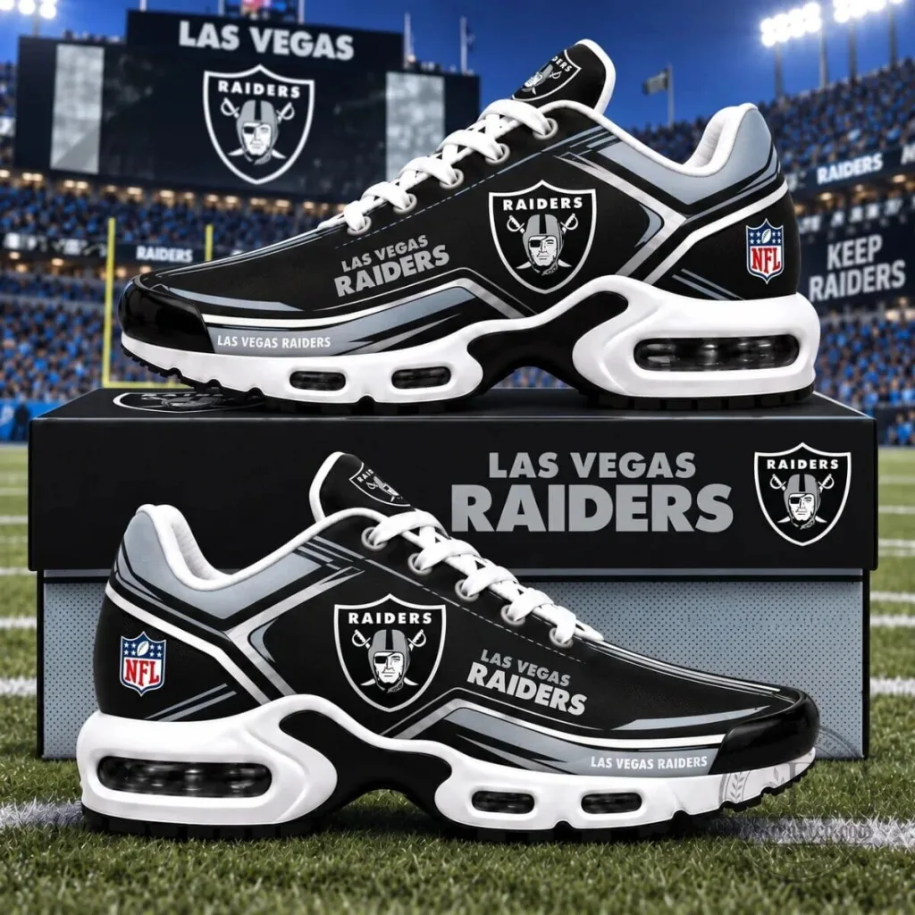Las Vegas Raiders NFL Fan Gear Air Max Style Sneakers Shoes Las Vegas Raiders NFL Fan Gear Air Max Style Sneakers Shoes