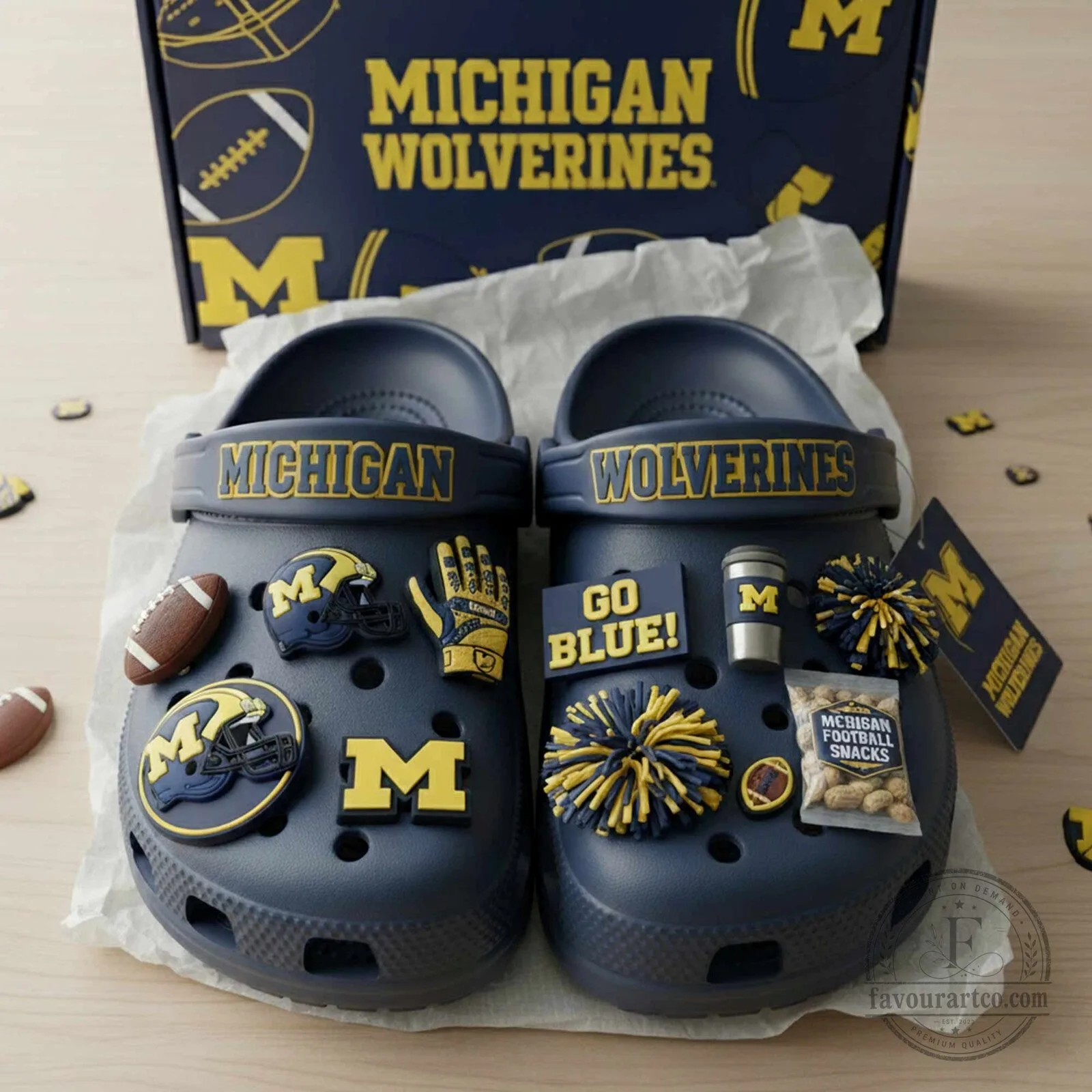 Michigan Wolverines College Football Team Crocs Shoes
