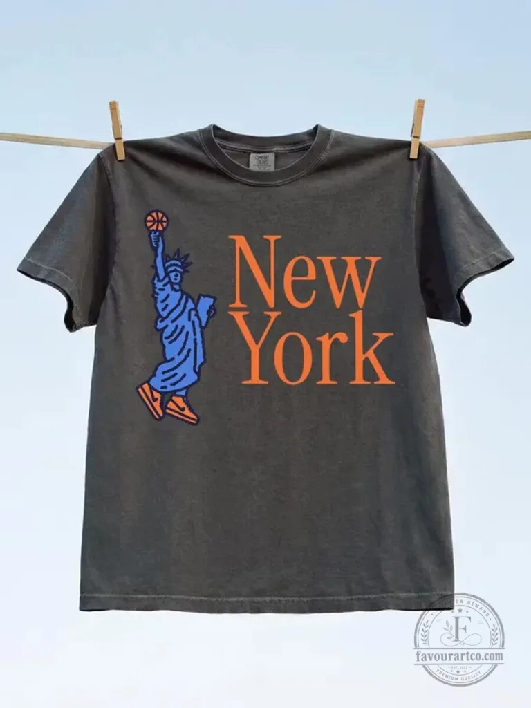 New York Basketball Fan Shirt Statue of Liberty Graphic T-Shirt 23 New York Basketball Fan Shirt Statue of Liberty Graphic T-Shirt