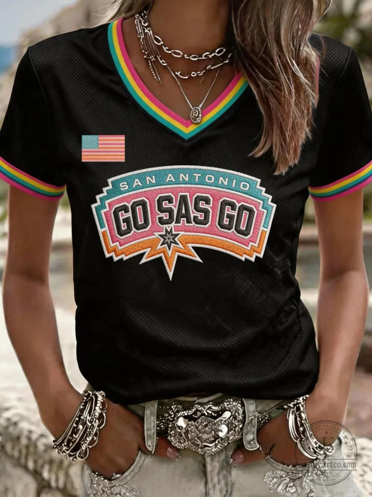 San Antonio Spurs Basketball Fan Shirt, Go Spurs Go V-Neck T-Shirt for Women 18 San Antonio Spurs Basketball Fan Shirt, Go Spurs Go V-Neck T-Shirt for Women