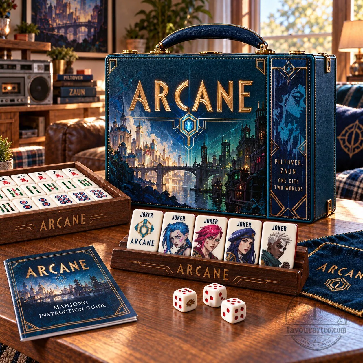 Arcane League of Legends Piltover Zaun Mahjong Game Set