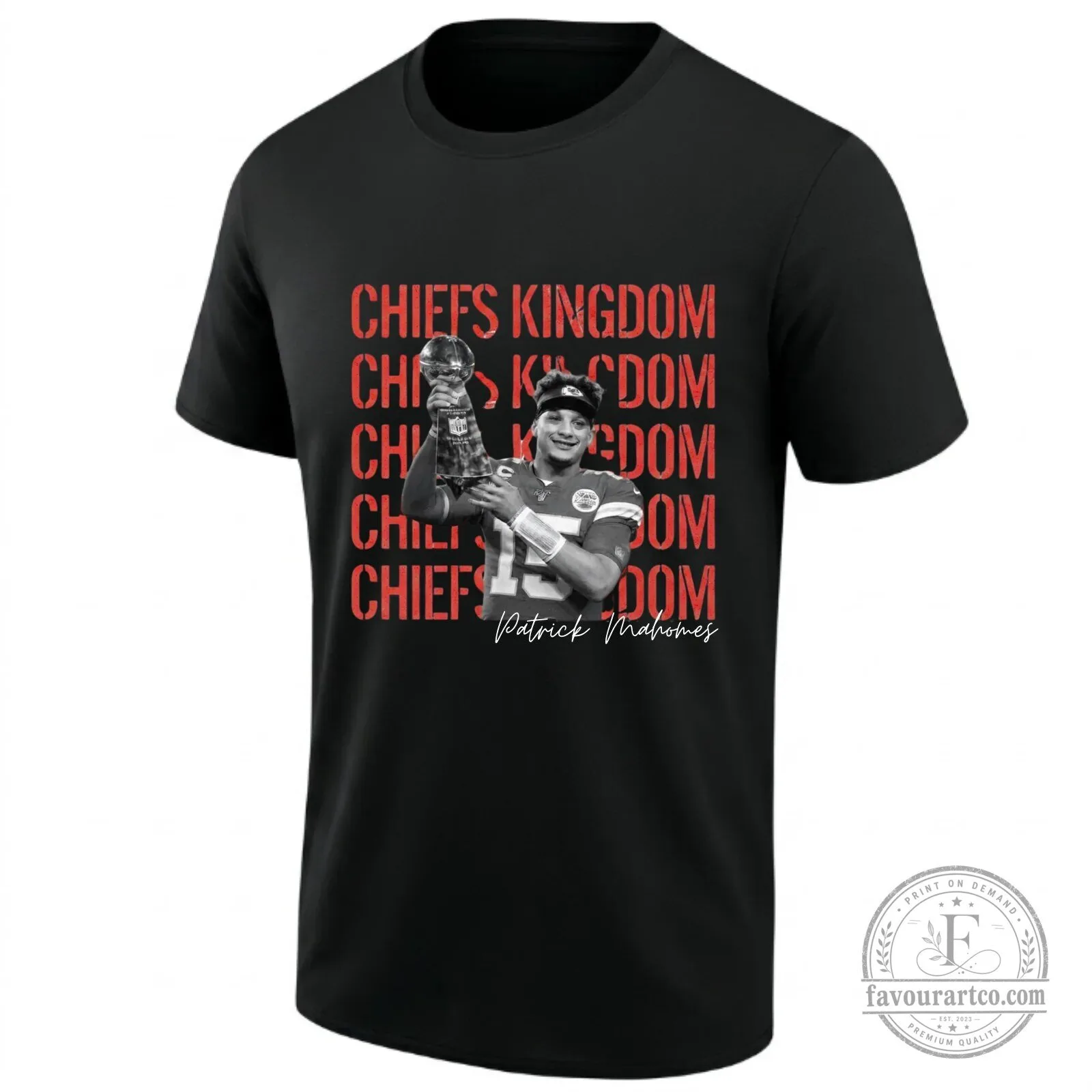 Kansas City Chiefs Patrick Mahomes Super Bowl Champion Black T-Shirt
