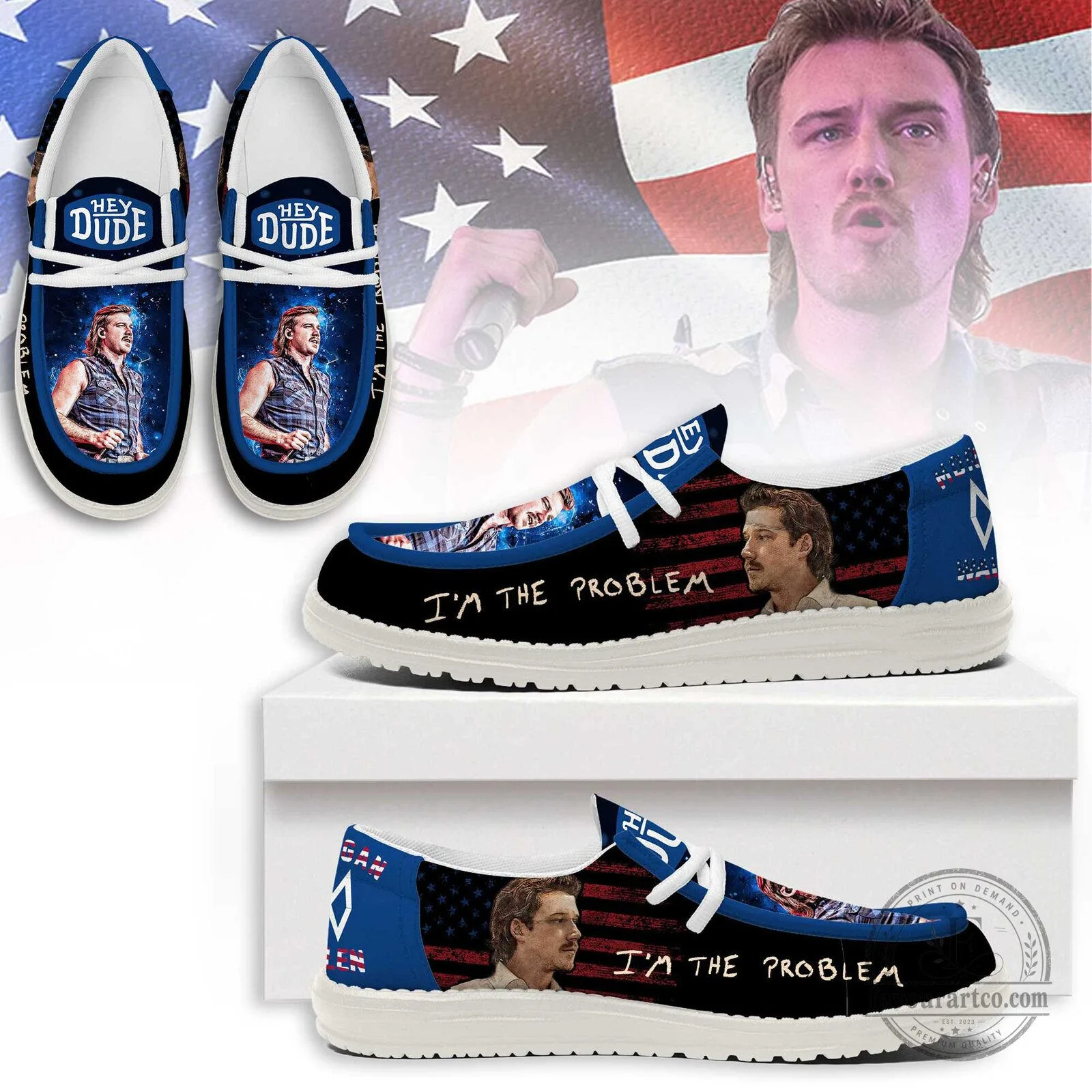 Morgan Wallen I'm The Problem Country Music Star Loafer Shoes