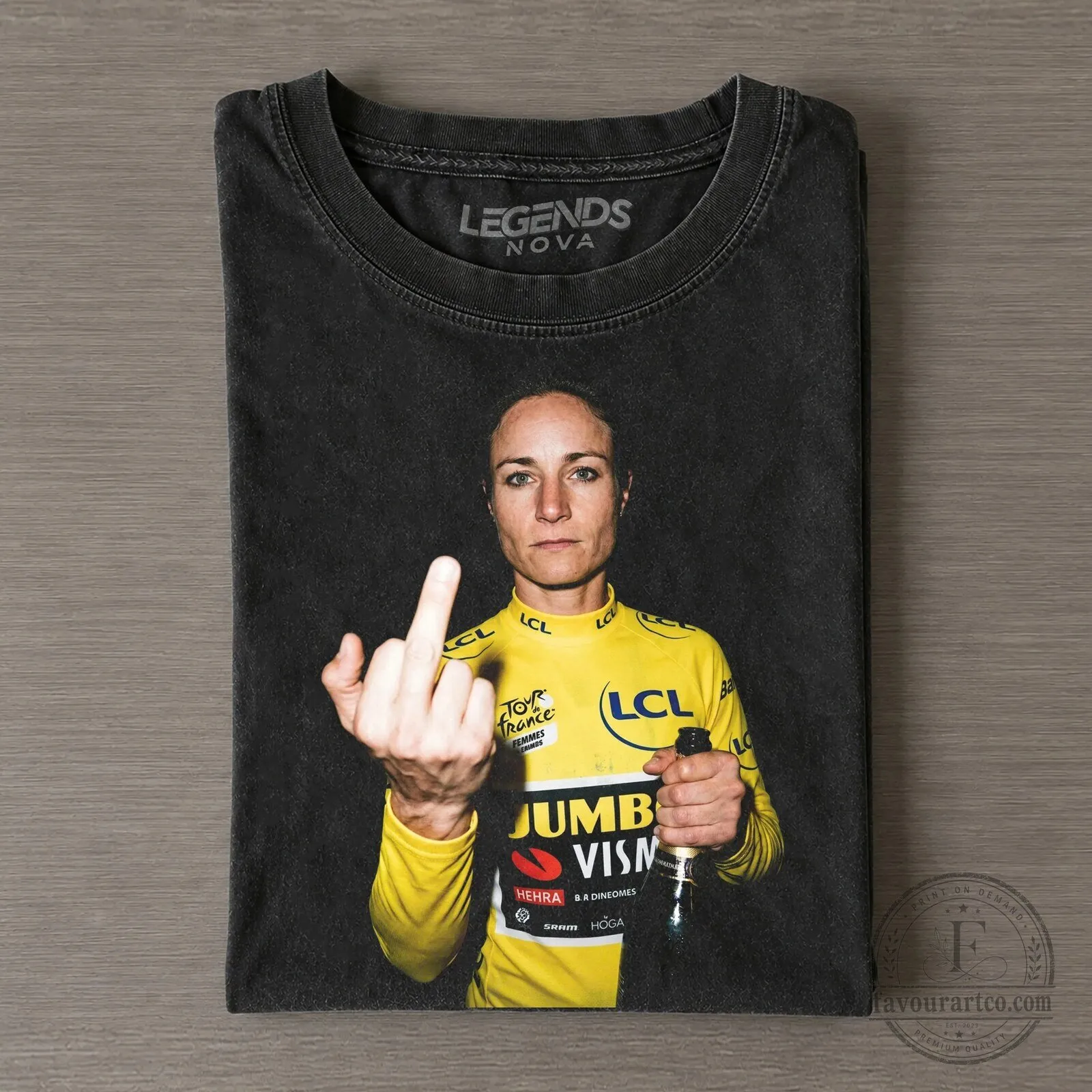 2026 Tour de France Femmes Champion T-Shirt featuring Marianne Vos Cycling 1 2026 Tour de France Femmes Champion T-Shirt featuring Marianne Vos Cycling