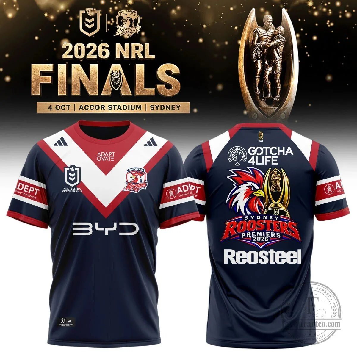 Commemorative Rugby League Jersey for the 2026 NRL Premiers – Sydney Roosters