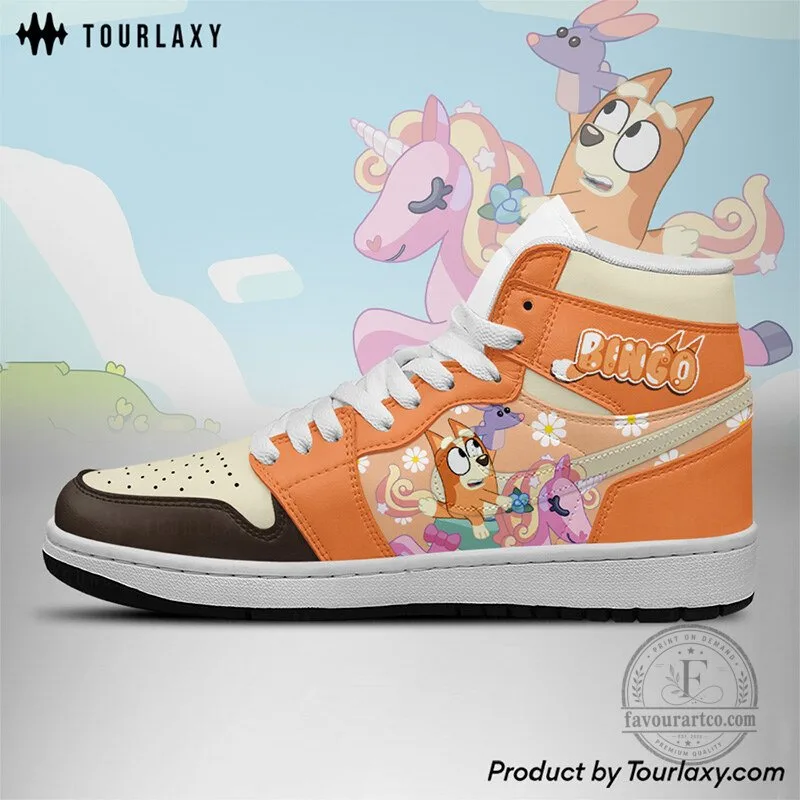 Bluey and Bingo Cartoon Character High Top Sneakers for Kids and Adults 8 Bluey and Bingo Cartoon Character High Top Sneakers for Kids and Adults