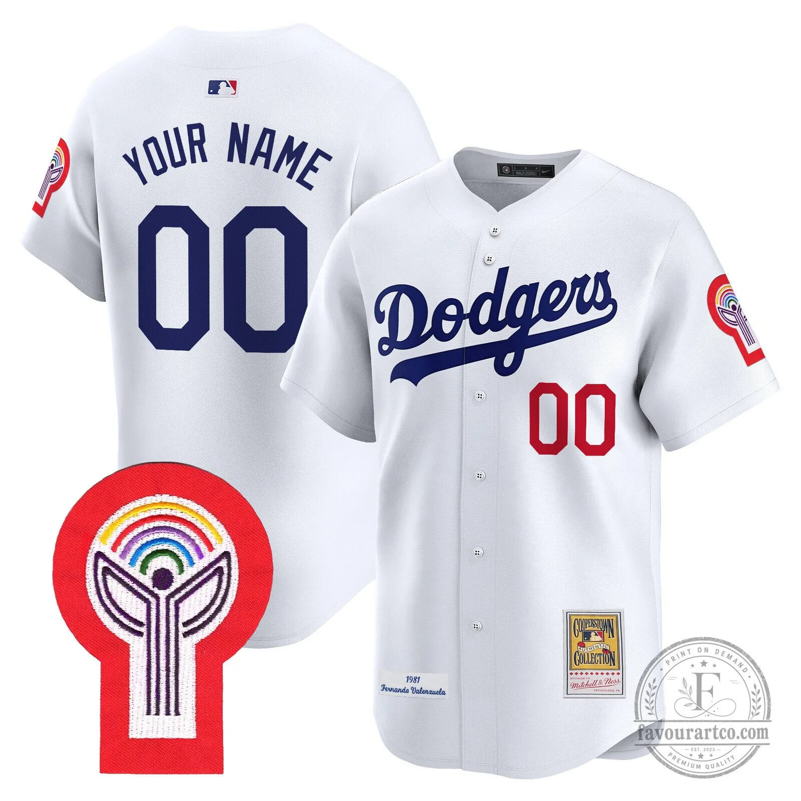 Los Angeles Dodgers 1981 Fernando Valenzuela Cooperstown Collection Baseball Jersey