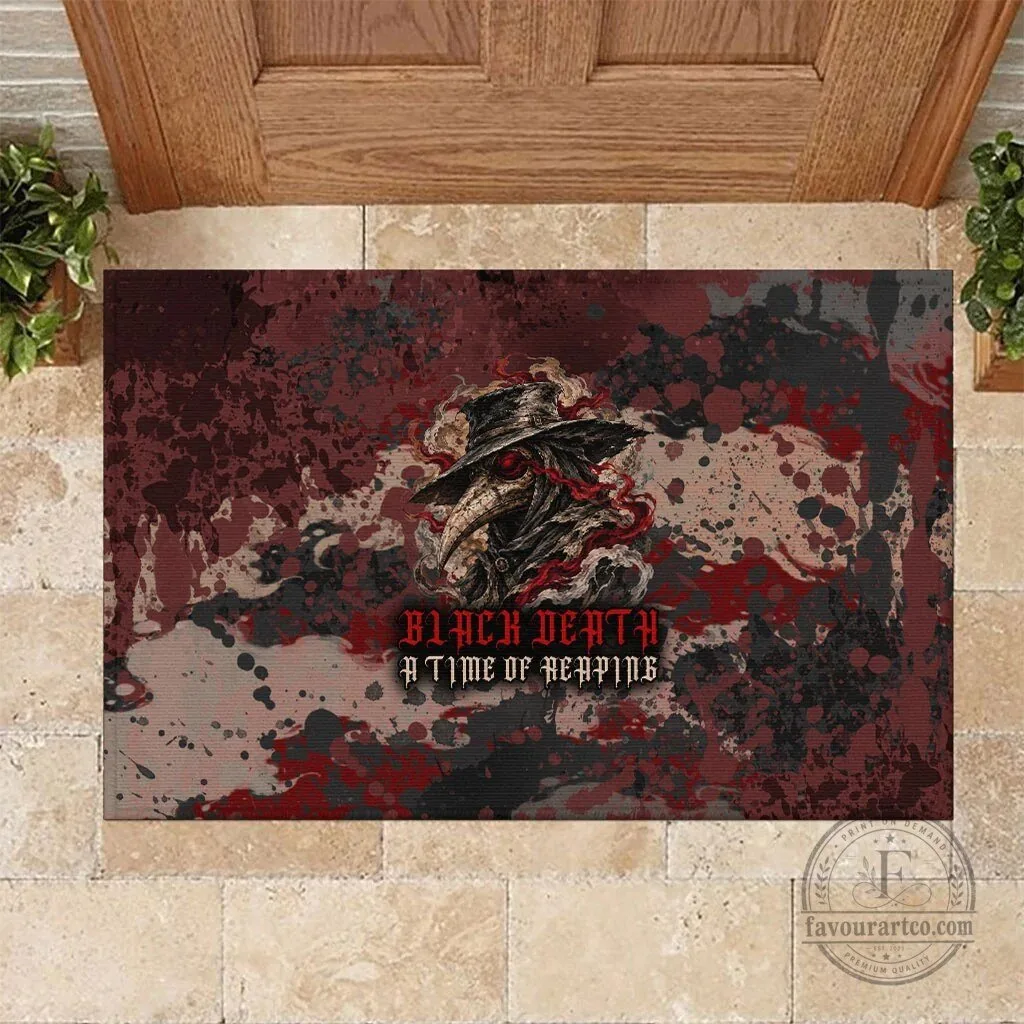 Black Death A Time Of Reaping Grim Reaper Plague Doctor Dark Gothic Horror Fantasy Doormat 9 Black Death A Time Of Reaping Grim Reaper Plague Doctor Dark Gothic Horror Fantasy Doormat