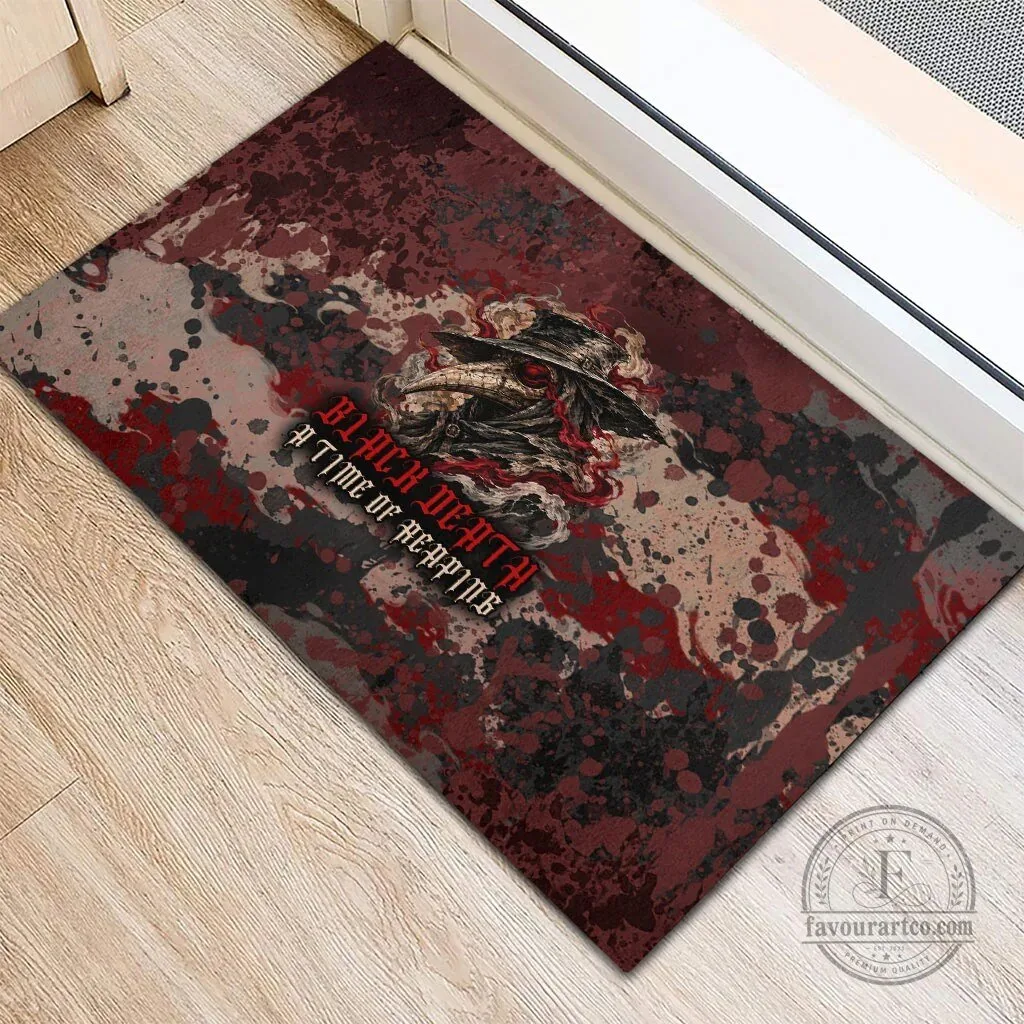 Black Death A Time Of Reaping Grim Reaper Plague Doctor Dark Gothic Horror Fantasy Doormat 11 Black Death A Time Of Reaping Grim Reaper Plague Doctor Dark Gothic Horror Fantasy Doormat