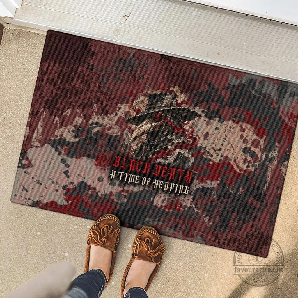 Black Death A Time Of Reaping Grim Reaper Plague Doctor Dark Gothic Horror Fantasy Doormat 13 Black Death A Time Of Reaping Grim Reaper Plague Doctor Dark Gothic Horror Fantasy Doormat
