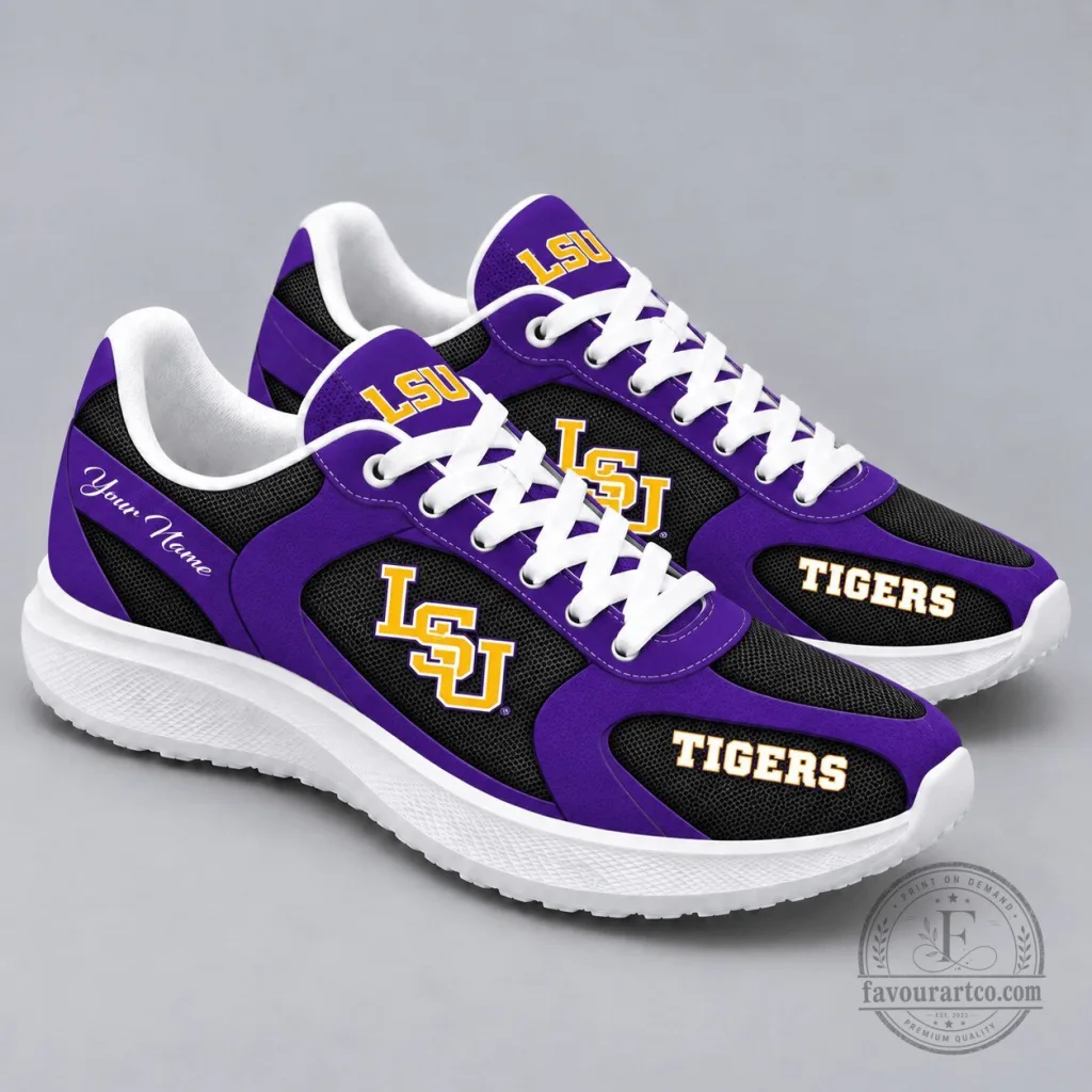 LSU Tigers NCAA Classic Spirit Sport Sneakers Custom Name Shoes LSU Tigers NCAA Classic Spirit Sport Sneakers Custom Name Shoes
