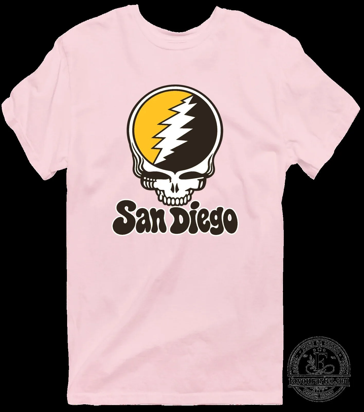 San Diego Padres Grateful Dead Steal Your Face Skull Baseball T-Shirt 18 San Diego Padres Grateful Dead Steal Your Face Skull Baseball T-Shirt