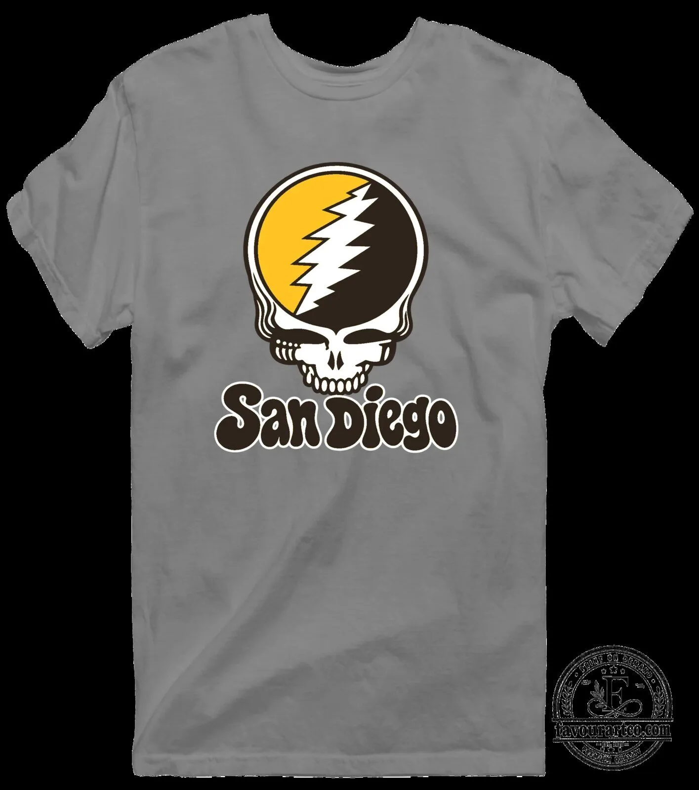 San Diego Padres Grateful Dead Steal Your Face Skull Baseball T-Shirt 19 San Diego Padres Grateful Dead Steal Your Face Skull Baseball T-Shirt