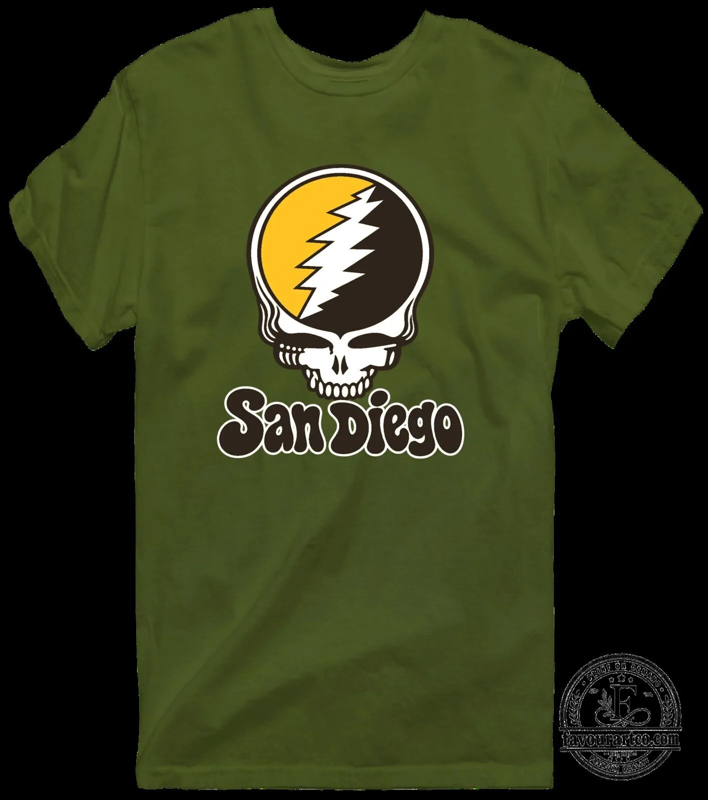 San Diego Padres Grateful Dead Steal Your Face Skull Baseball T-Shirt 22 San Diego Padres Grateful Dead Steal Your Face Skull Baseball T-Shirt