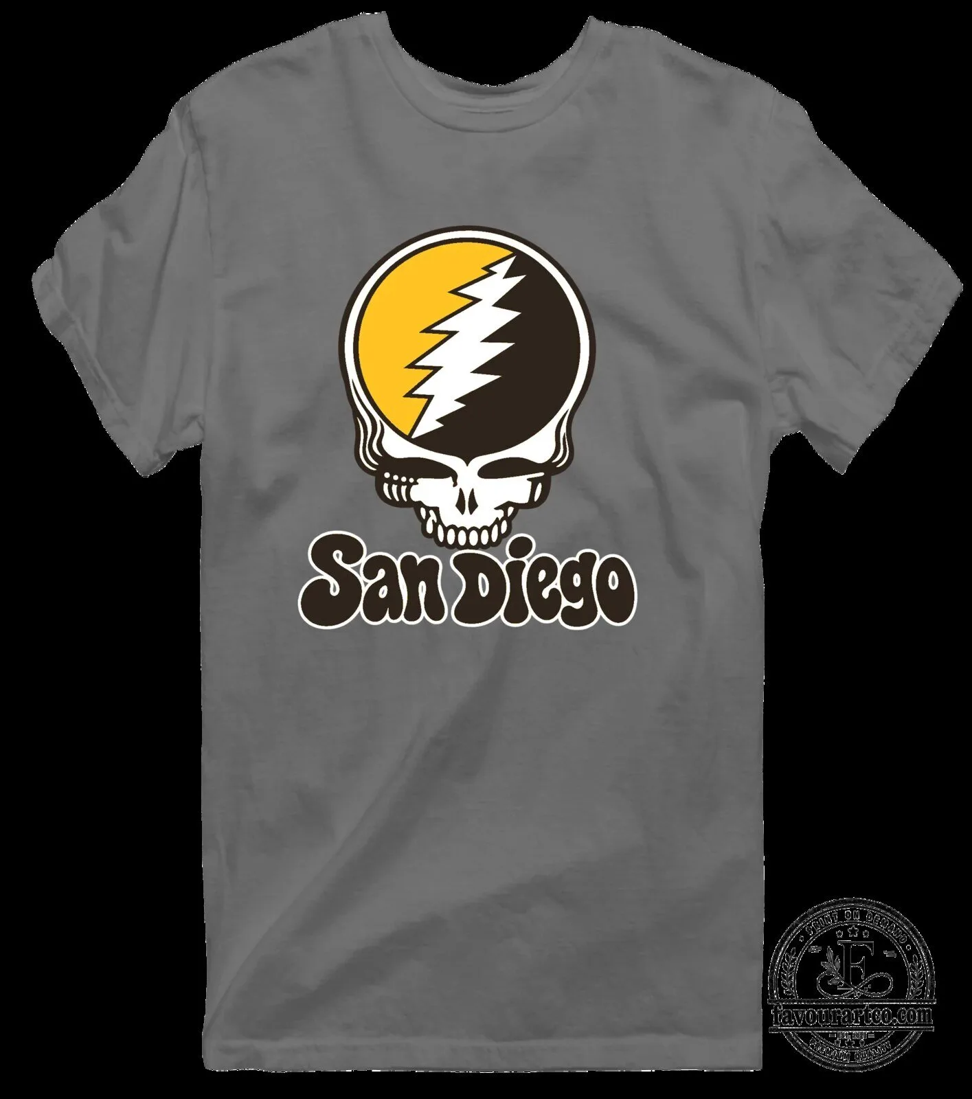 San Diego Padres Grateful Dead Steal Your Face Skull Baseball T-Shirt 23 San Diego Padres Grateful Dead Steal Your Face Skull Baseball T-Shirt