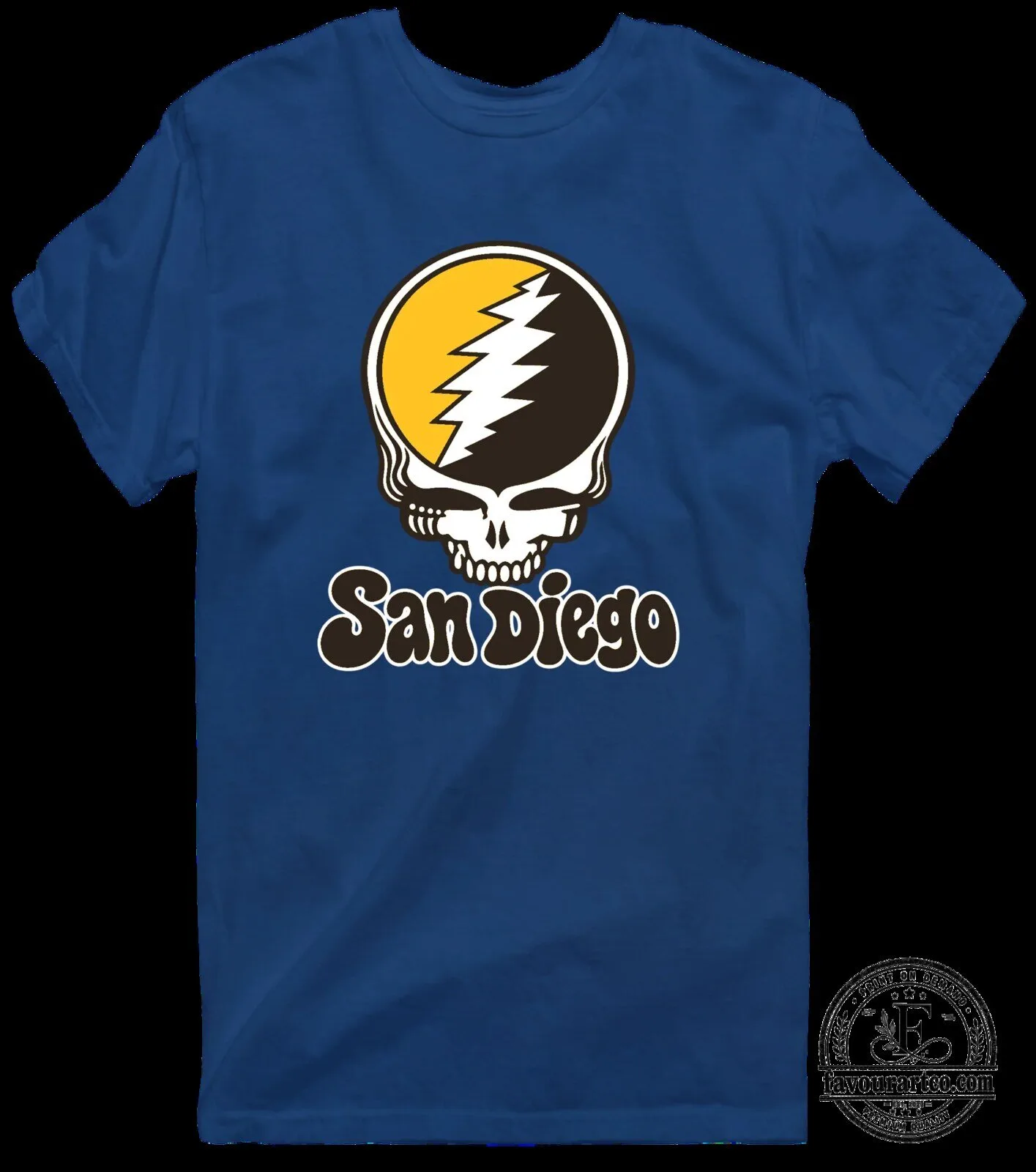 San Diego Padres Grateful Dead Steal Your Face Skull Baseball T-Shirt 24 San Diego Padres Grateful Dead Steal Your Face Skull Baseball T-Shirt