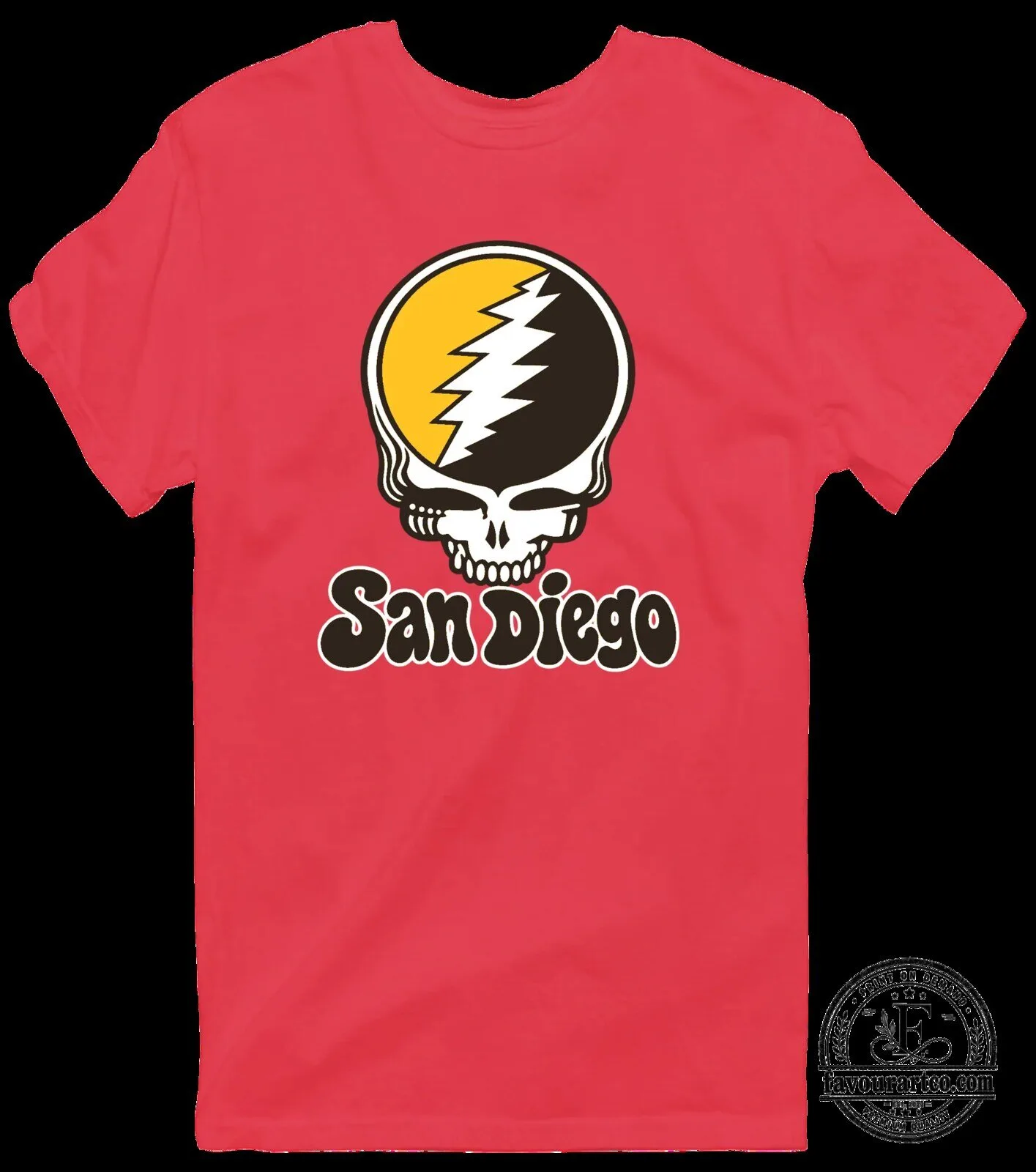 San Diego Padres Grateful Dead Steal Your Face Skull Baseball T-Shirt 26 San Diego Padres Grateful Dead Steal Your Face Skull Baseball T-Shirt